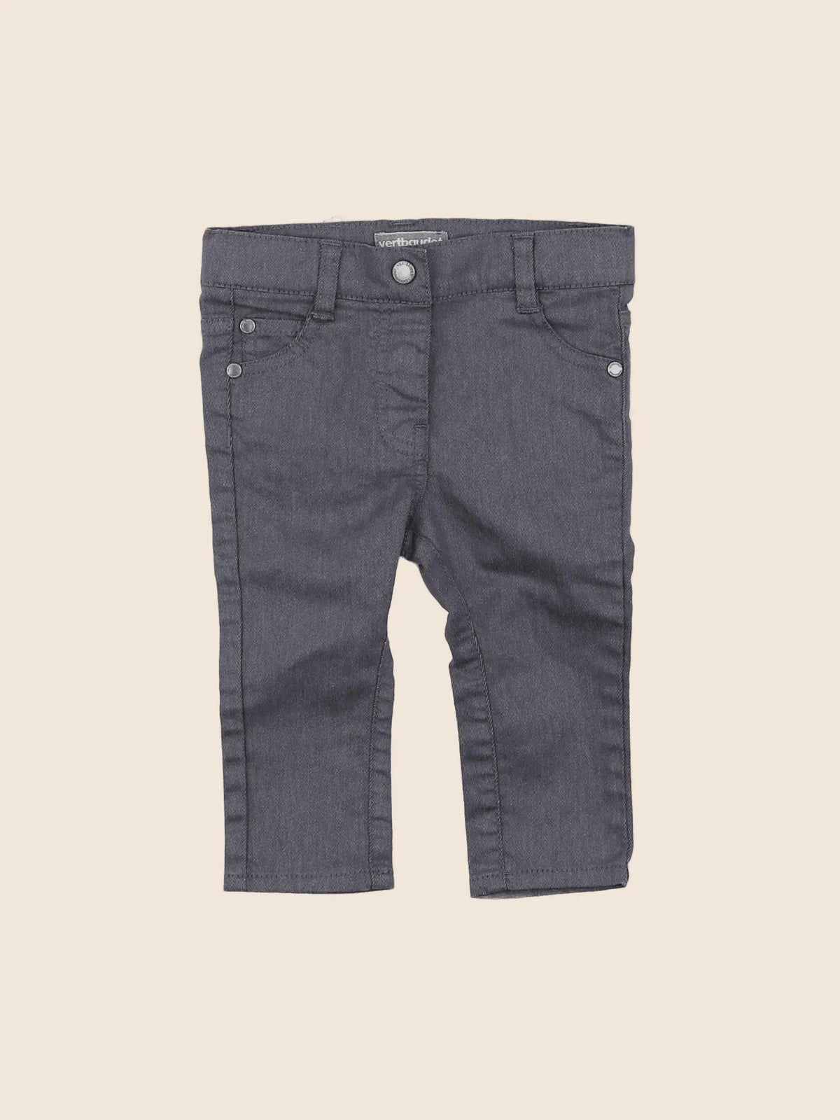 Vertbaudet - pantalon gris, argent - 6 mois