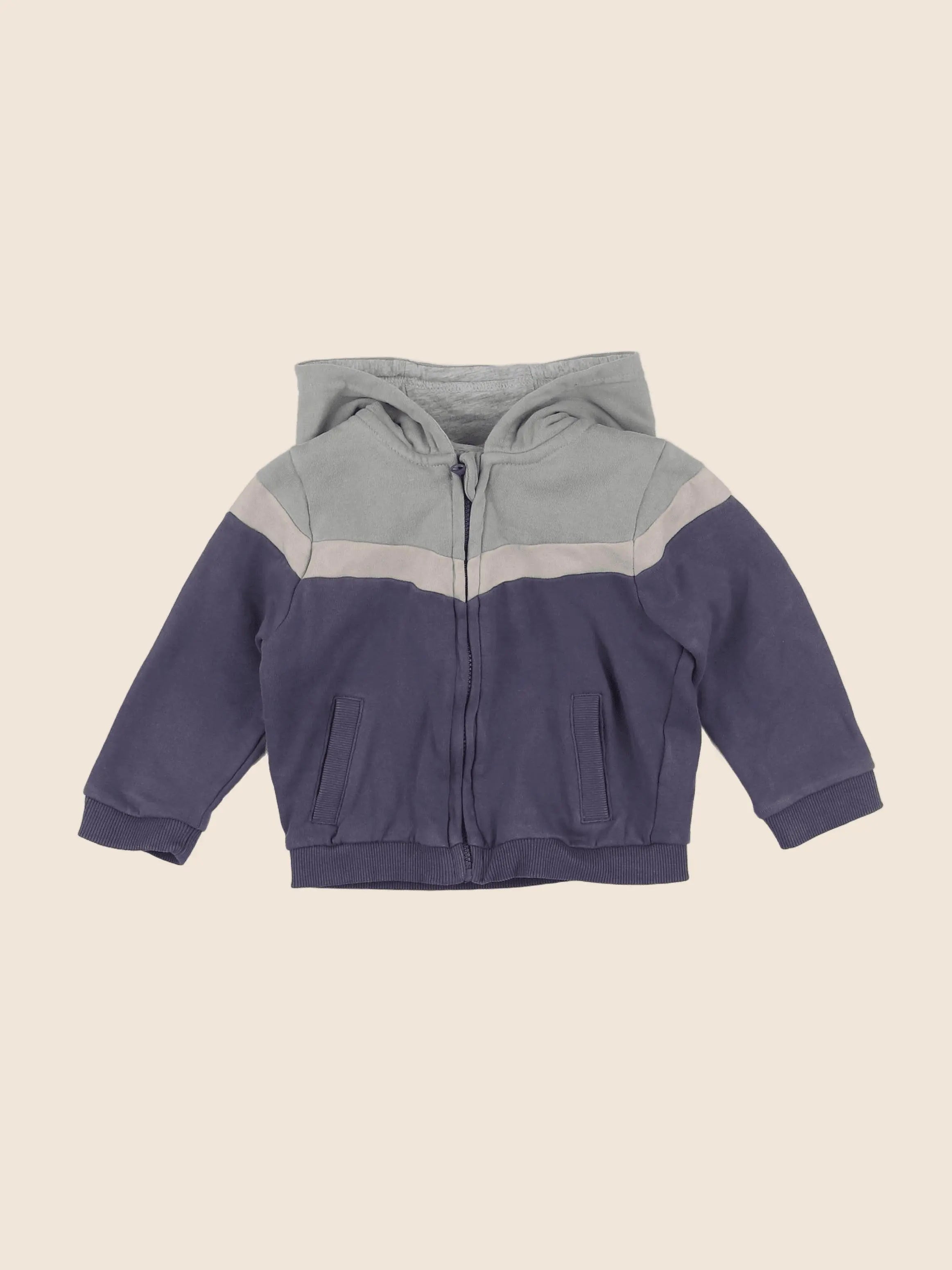 Vertbaudet - sweat bleu - 12 mois