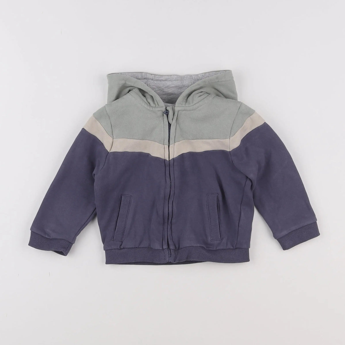 Vertbaudet - sweat bleu - 12 mois