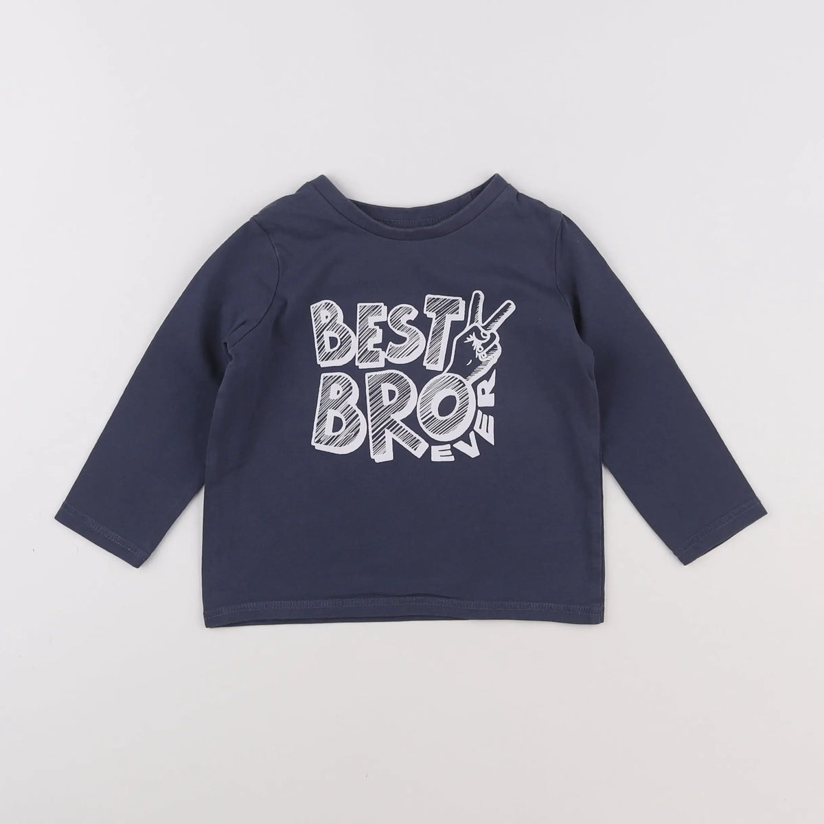 Vertbaudet - tee-shirt coton bleu - 2 ans
