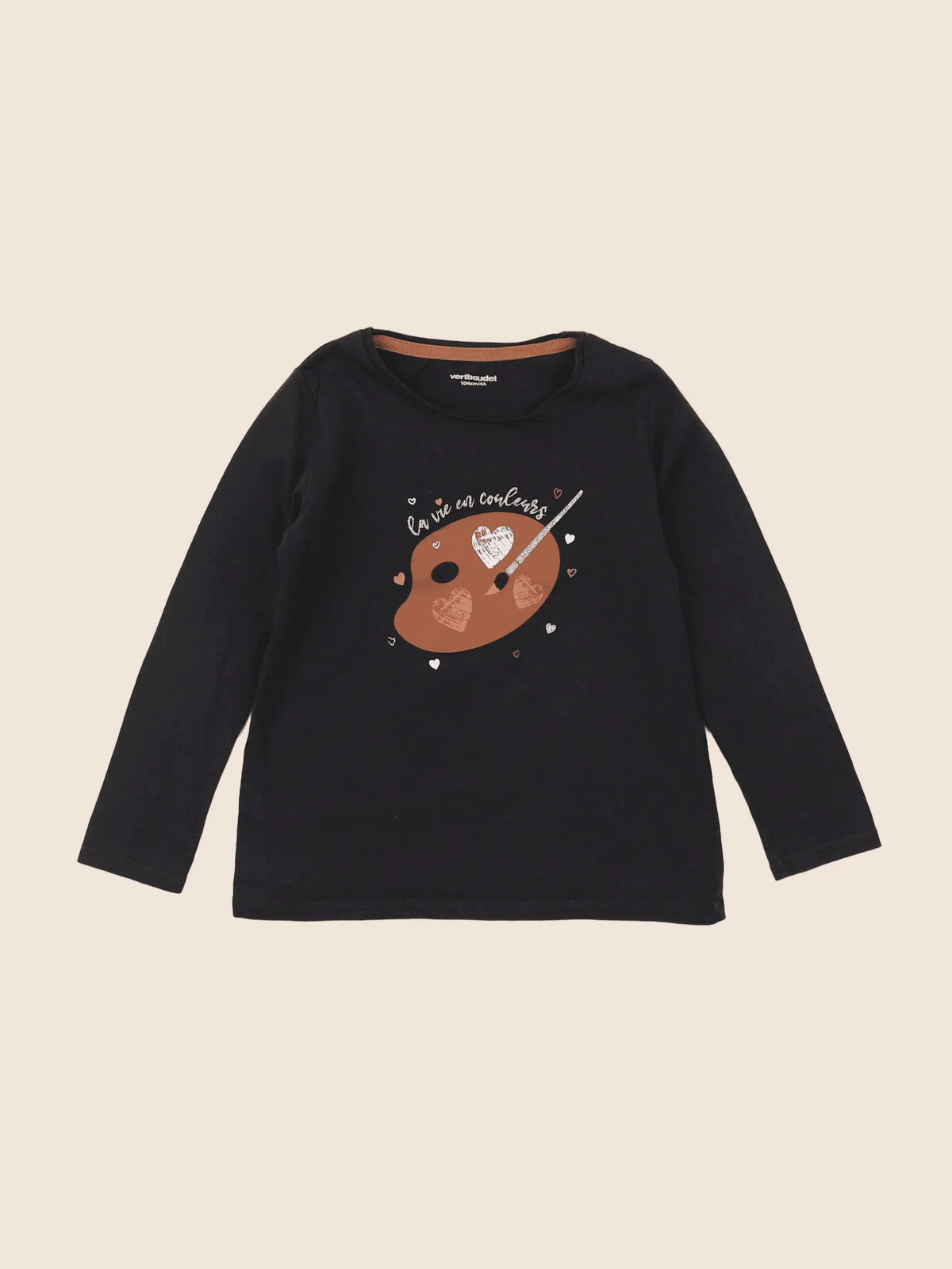 Vertbaudet - tee-shirt marron - 4 ans