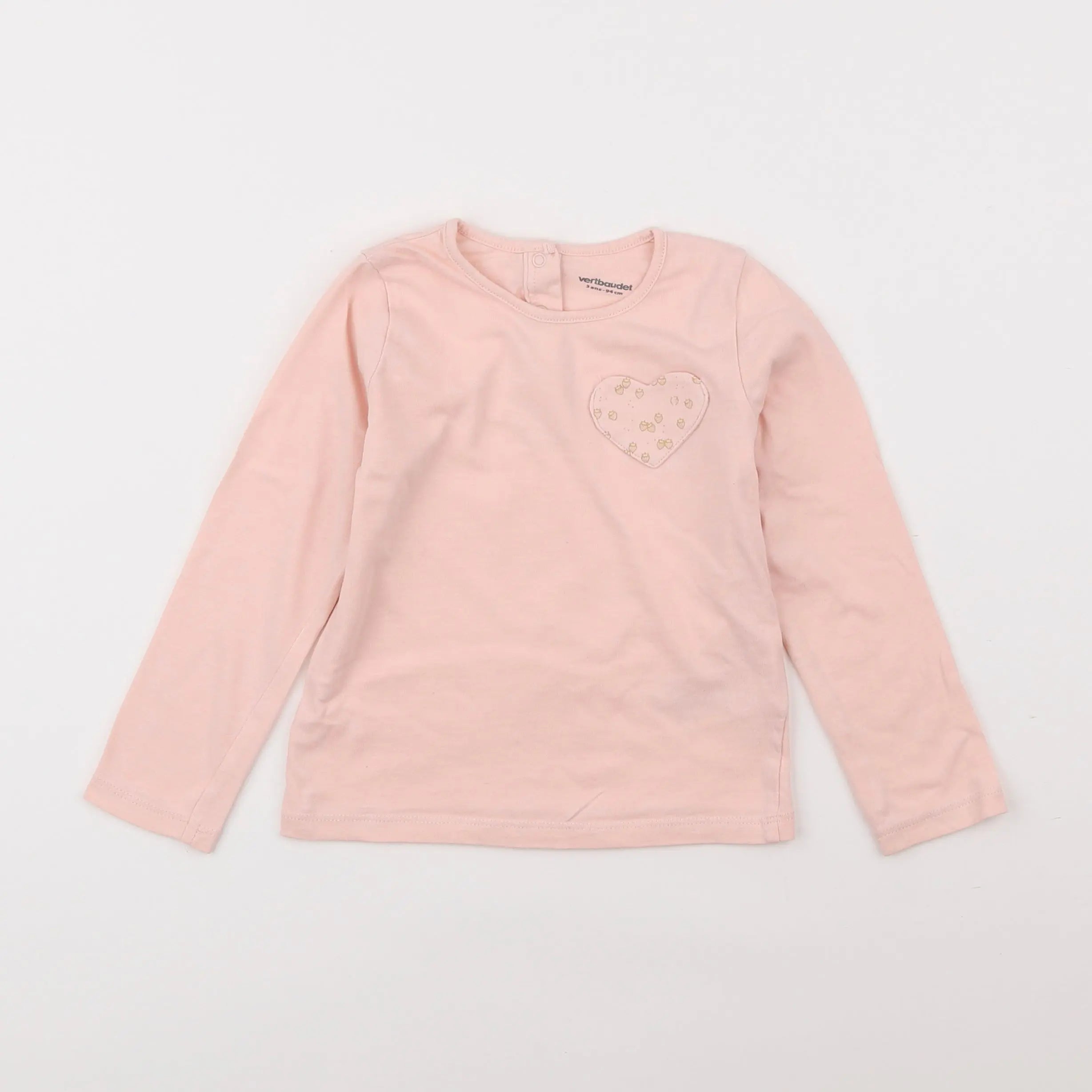 Vertbaudet - tee-shirt rose - 3 ans