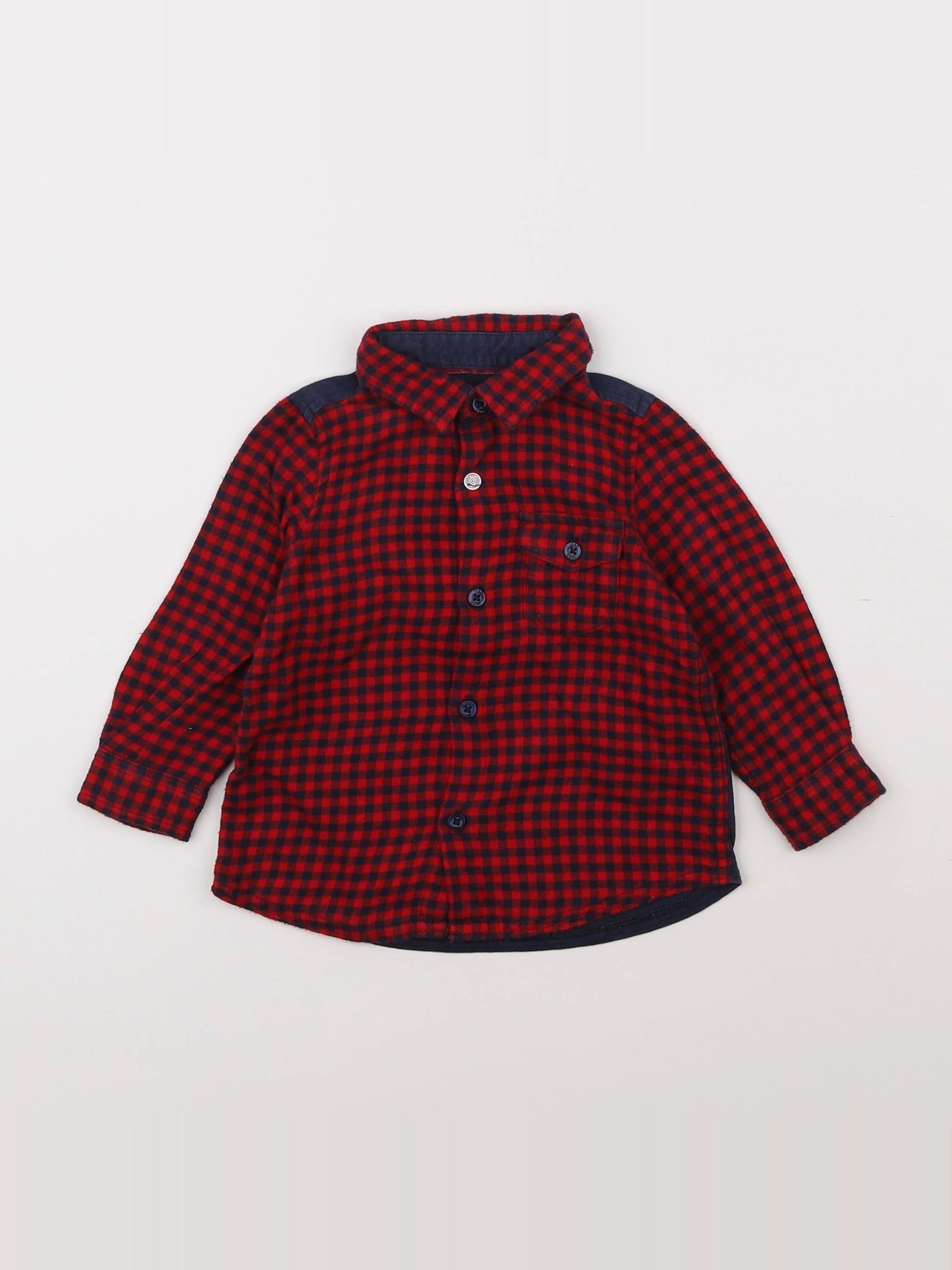 IKKS - chemise imprimé au dos rouge - 12 mois