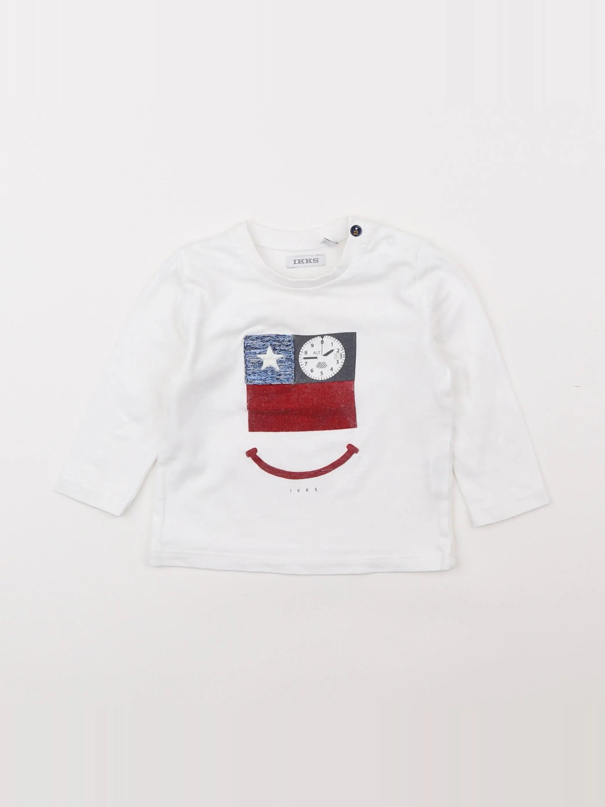 IKKS - tee-shirt blanc - 6 mois