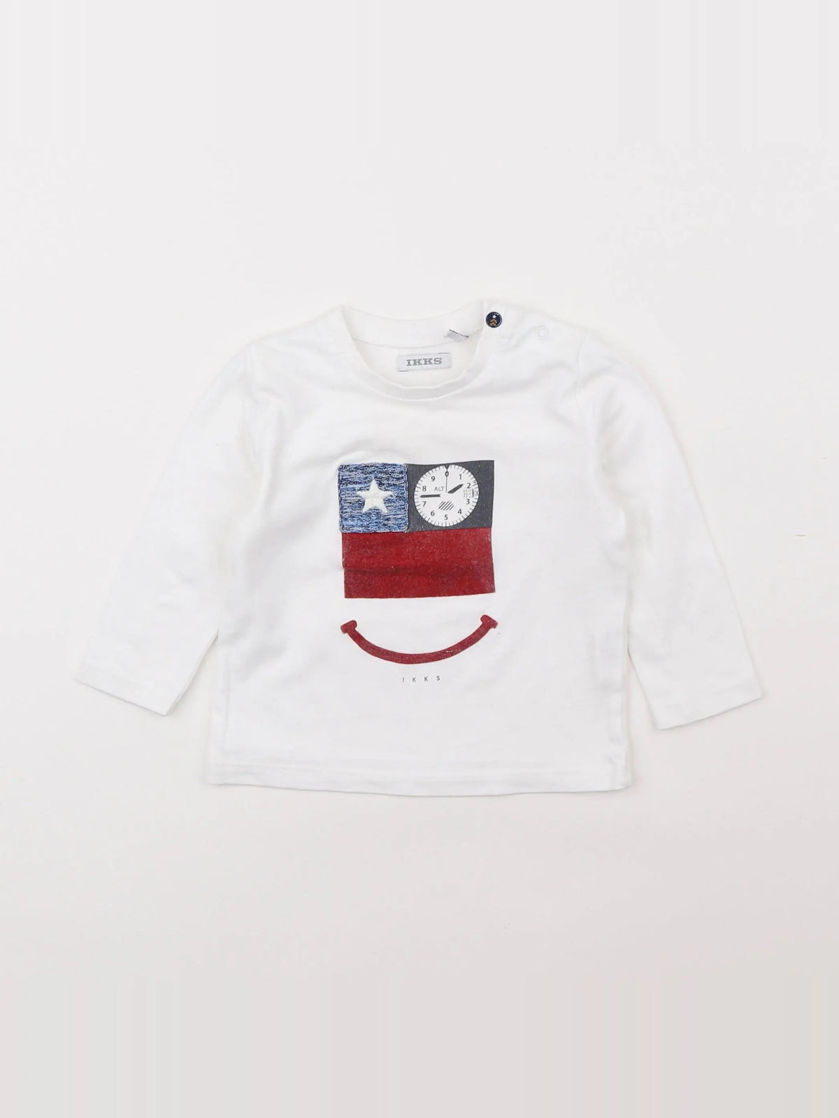 IKKS - tee-shirt blanc - 6 mois