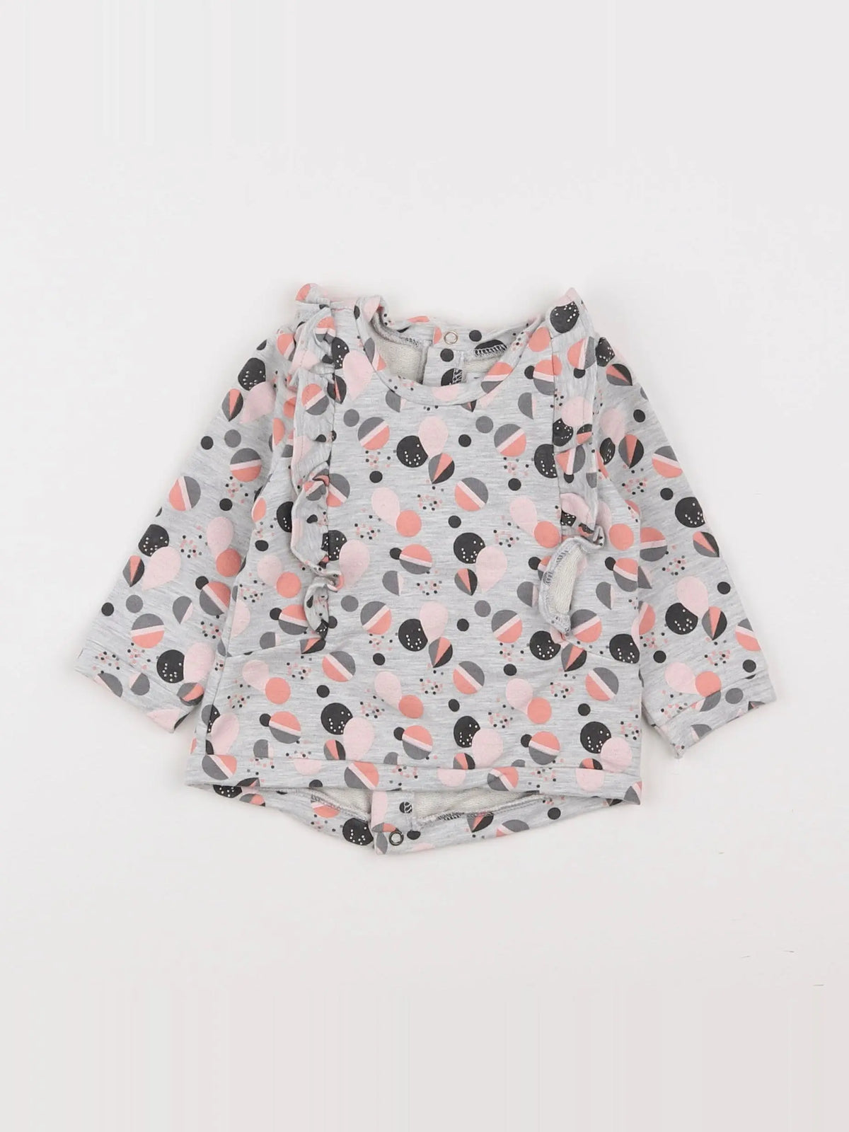 IKKS - sweat gris - 6 mois