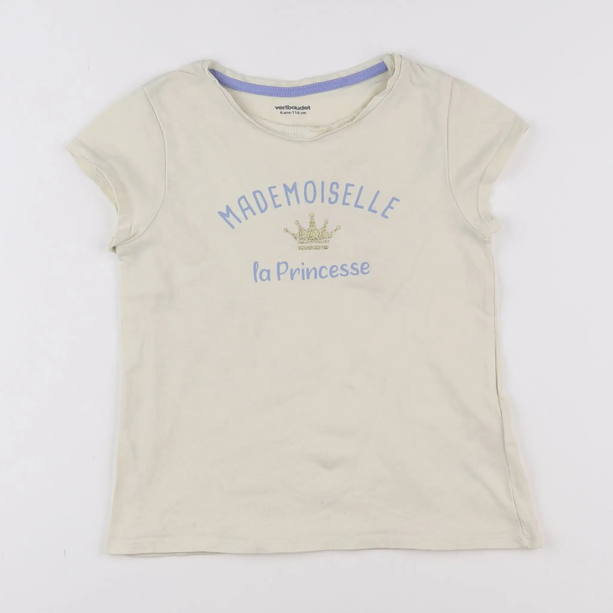 Vertbaudet - tee-shirt jaune - 6 ans
