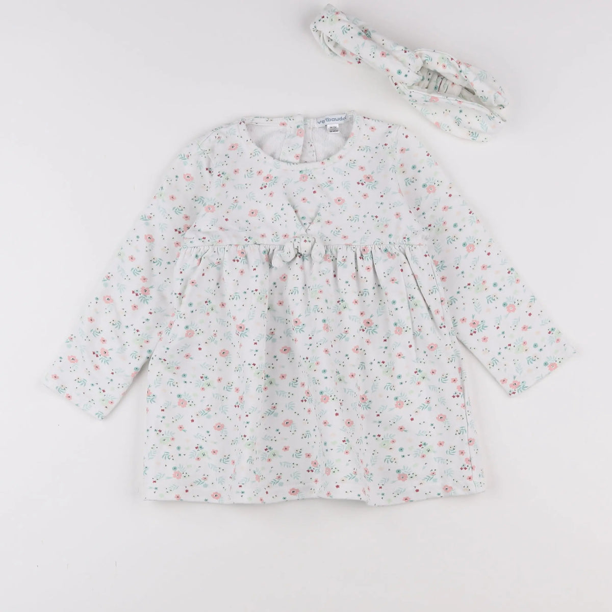 Vertbaudet - robe velours blanc - 3 ans