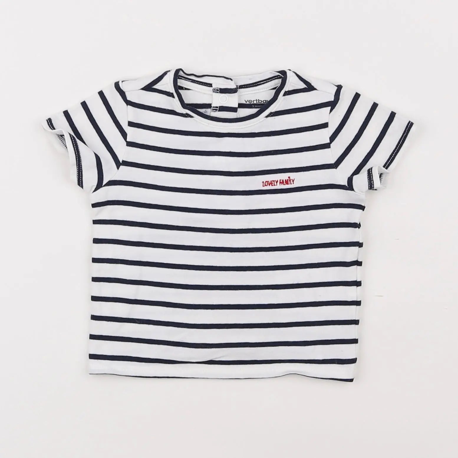 Vertbaudet - tee-shirt blanc - 3 mois