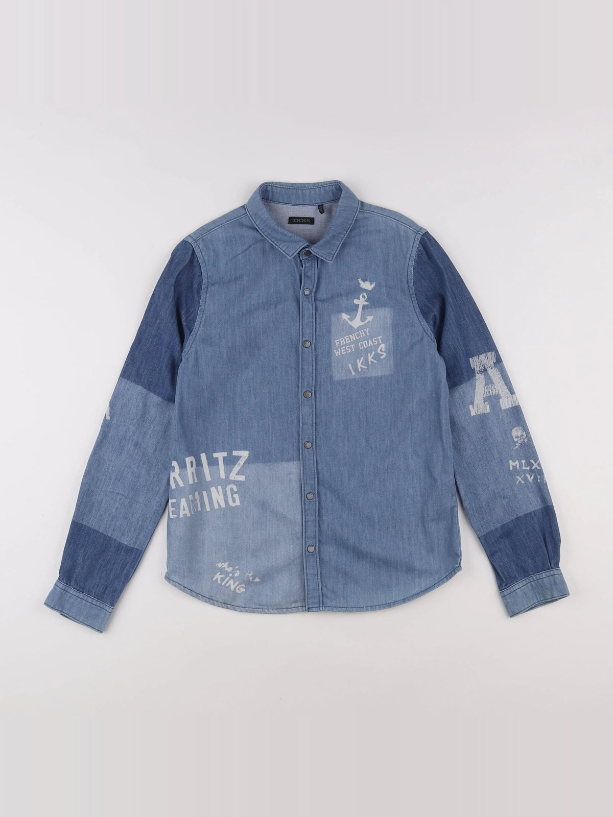 IKKS - chemise bleu - 10 ans