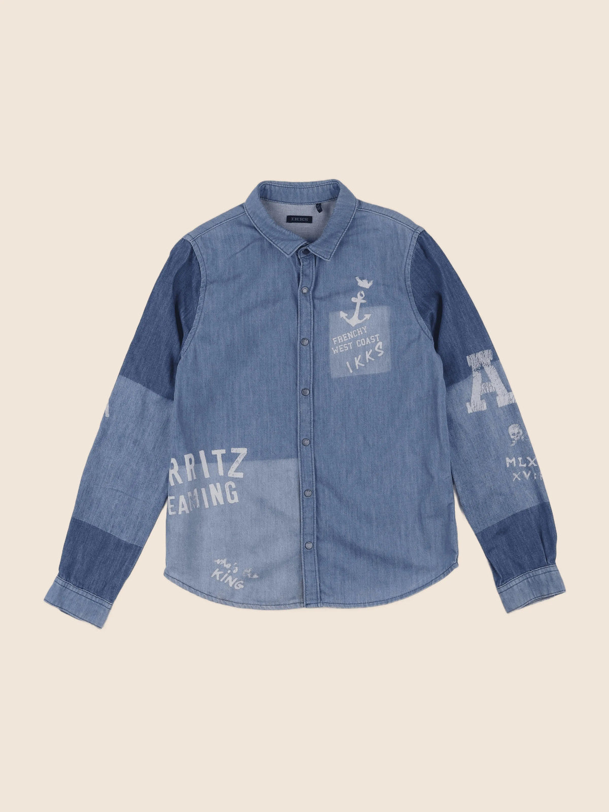 IKKS - chemise bleu - 10 ans