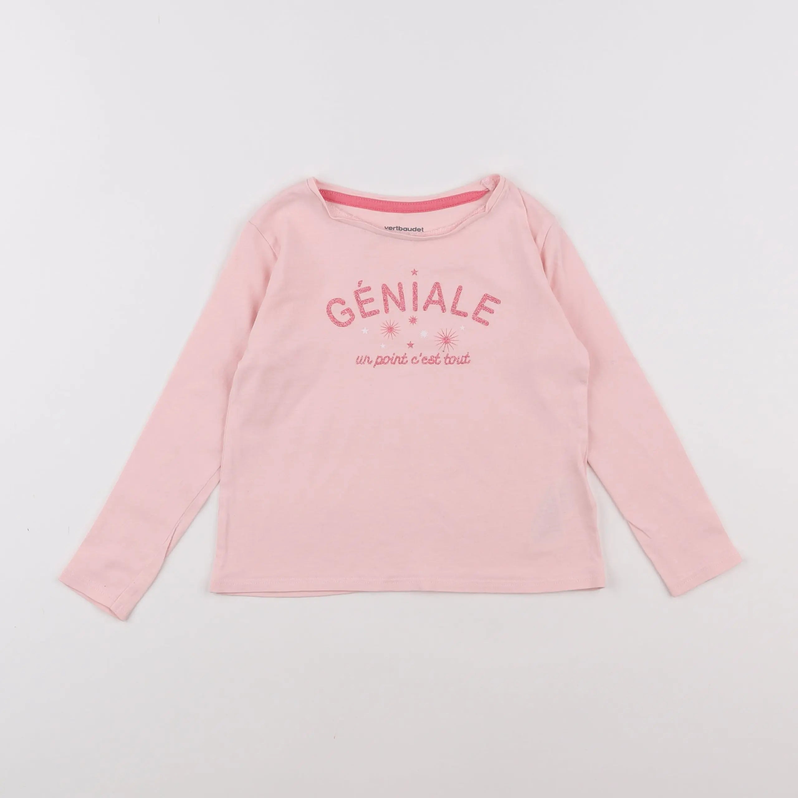 Vertbaudet - tee-shirt rose - 3 ans