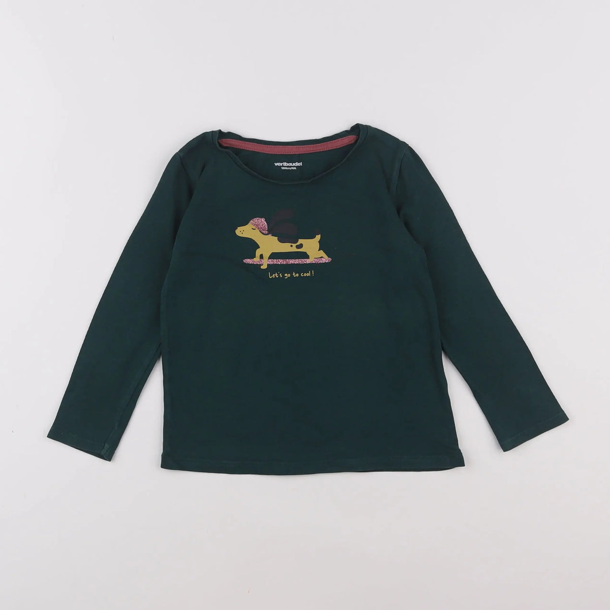 Vertbaudet - tee-shirt vert - 4 ans