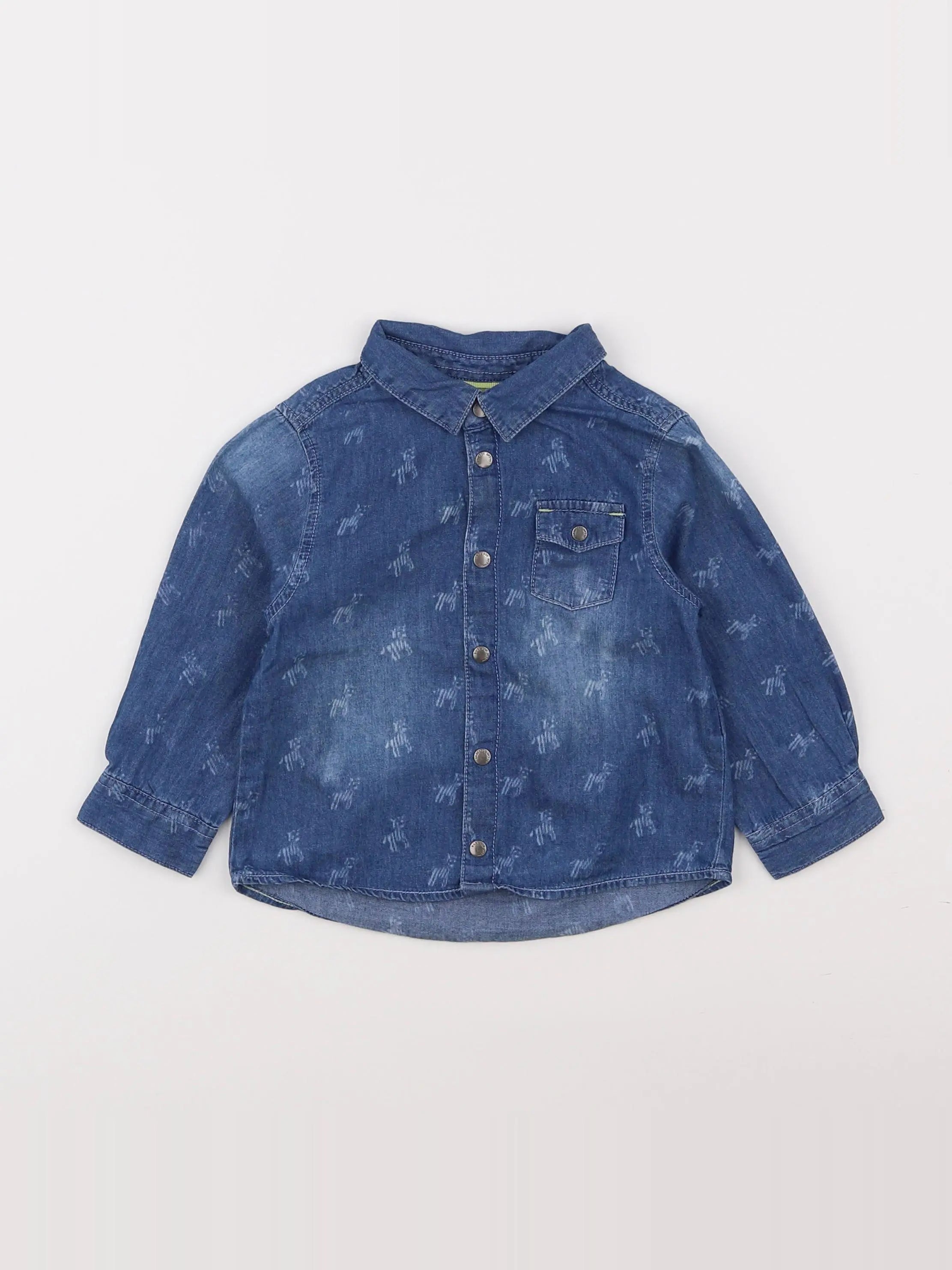 Tape à l'oeil - chemise bleu - 18 mois