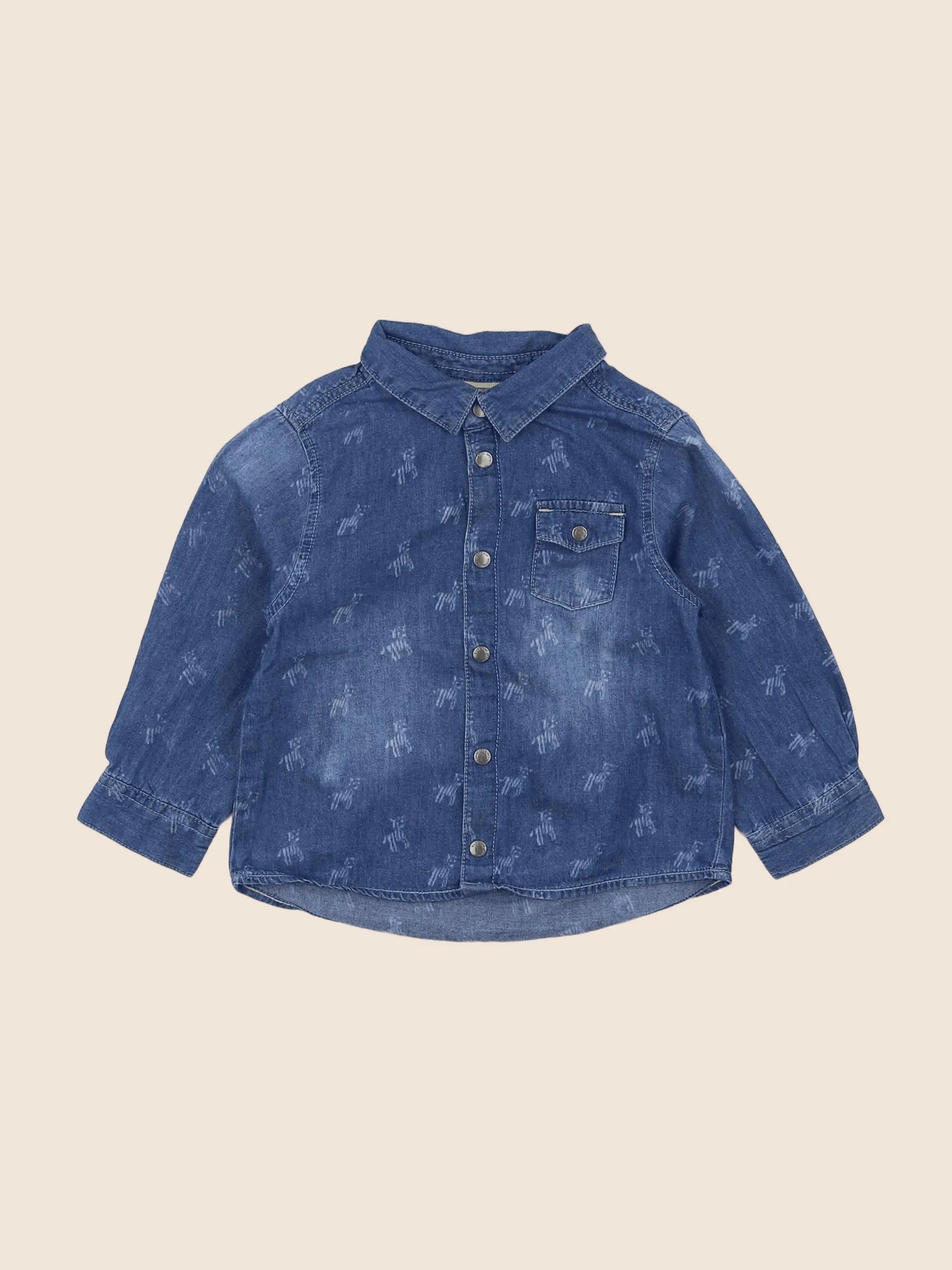 Tape à l'oeil - chemise bleu - 18 mois