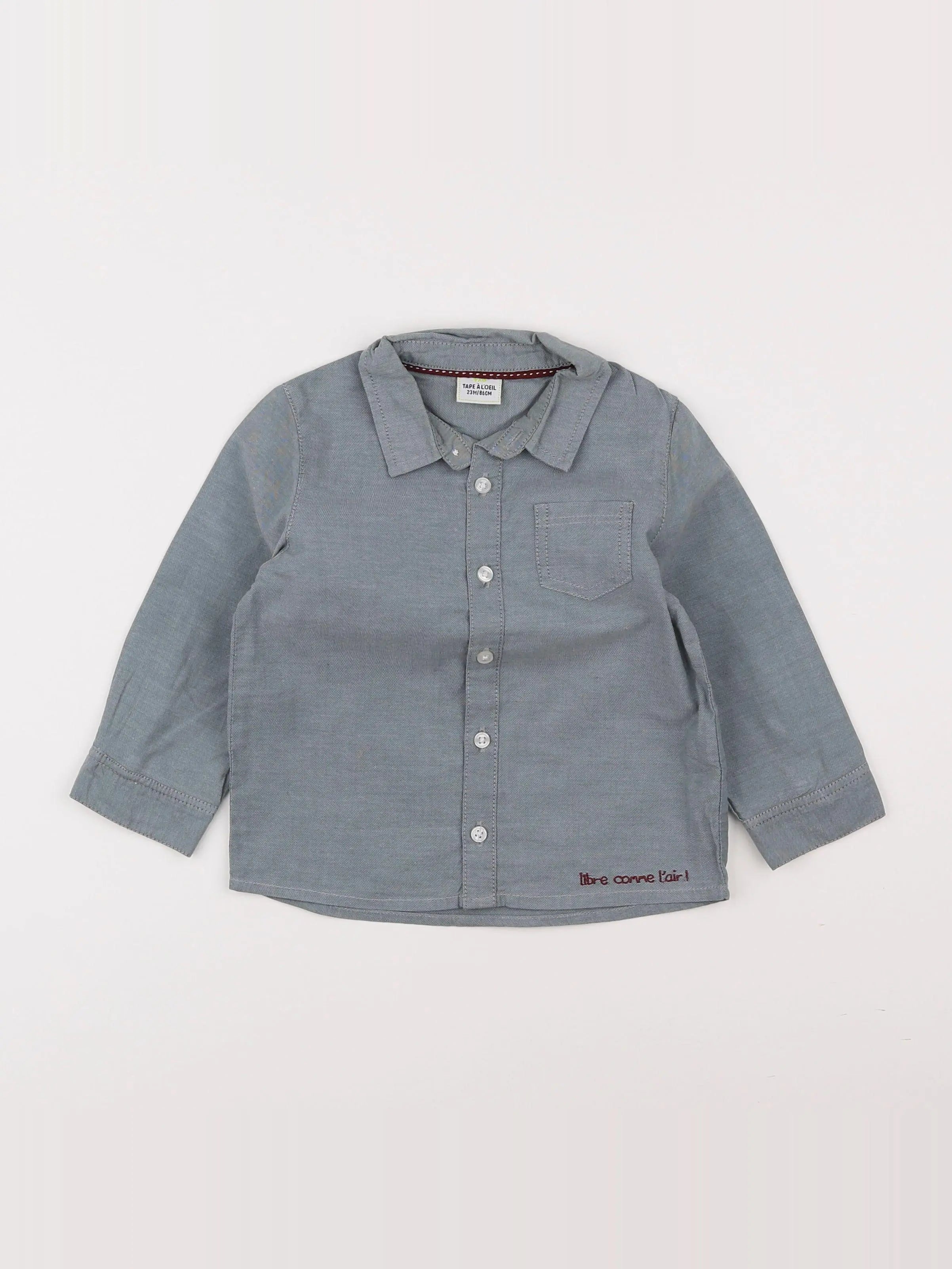 Tape à l'oeil - chemise bleu - 2 ans