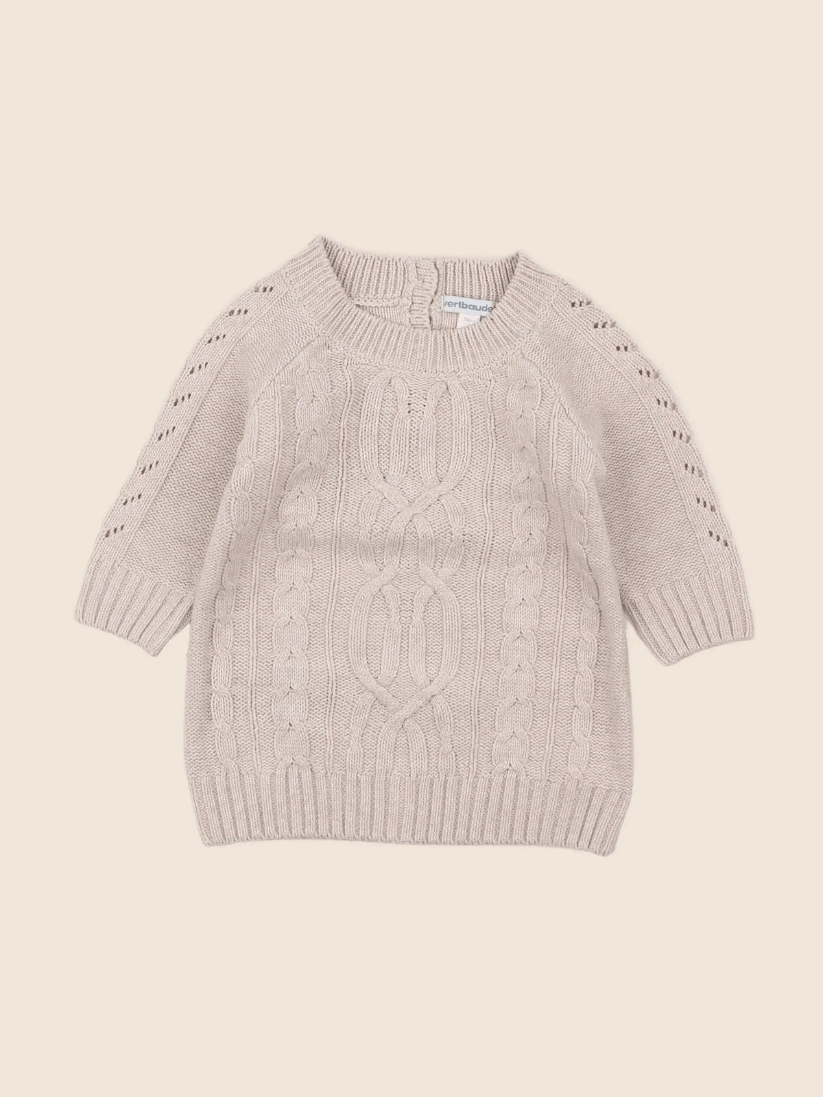 Vertbaudet - robe beige - 12 mois