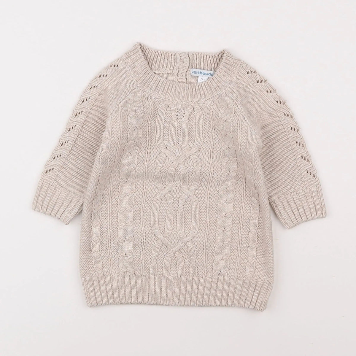Vertbaudet - robe beige - 12 mois