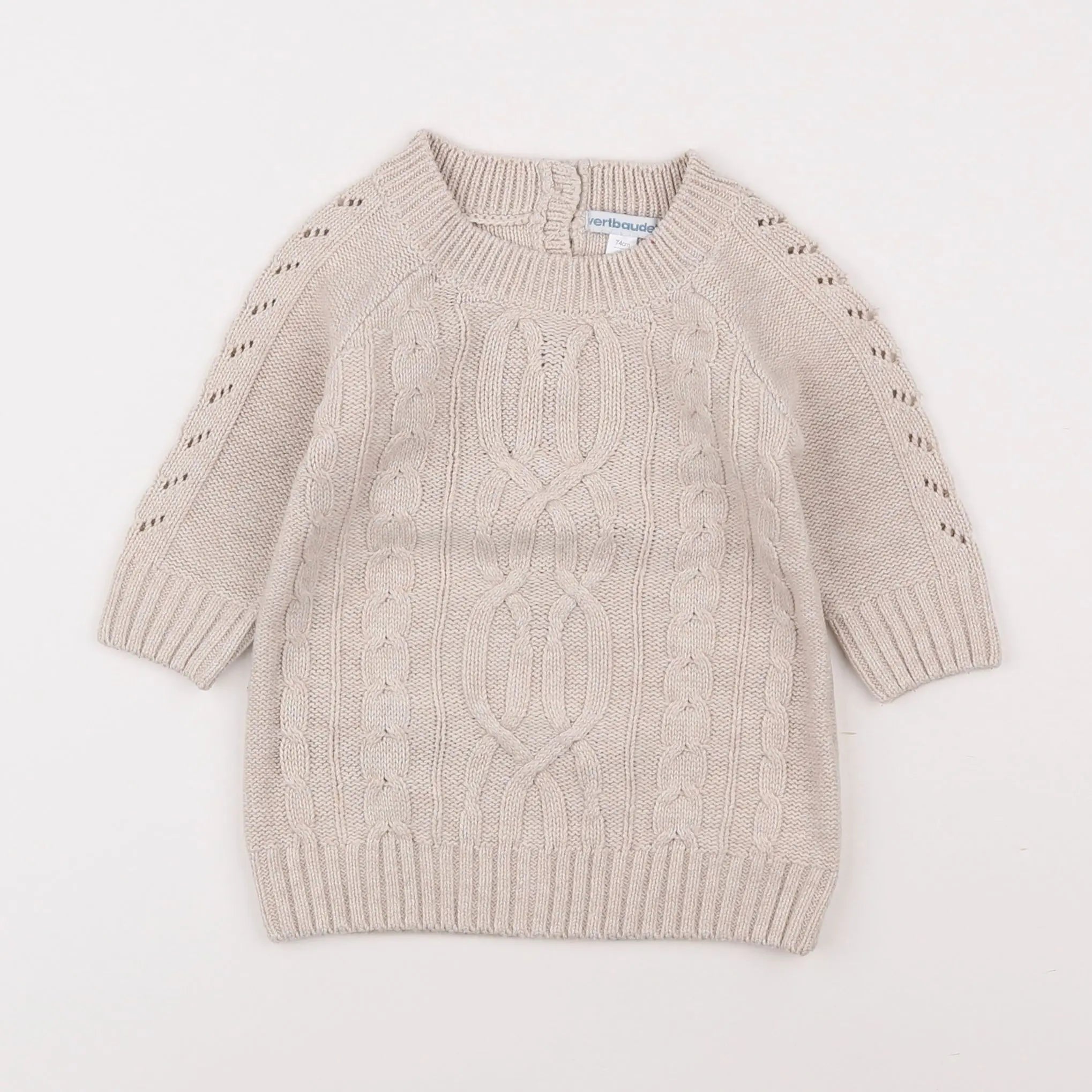 Vertbaudet - robe beige - 12 mois