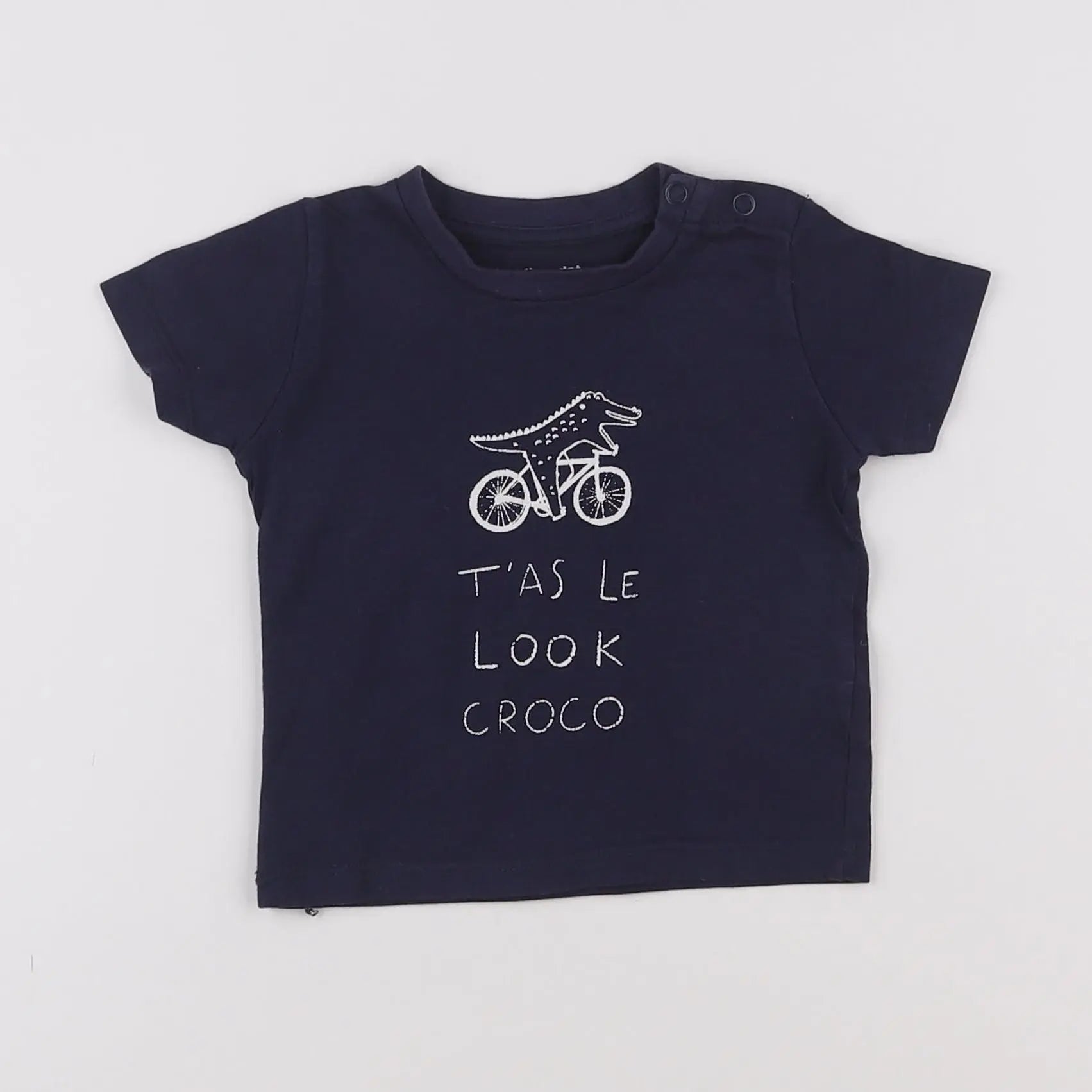 Vertbaudet - tee-shirt bleu - 6 mois