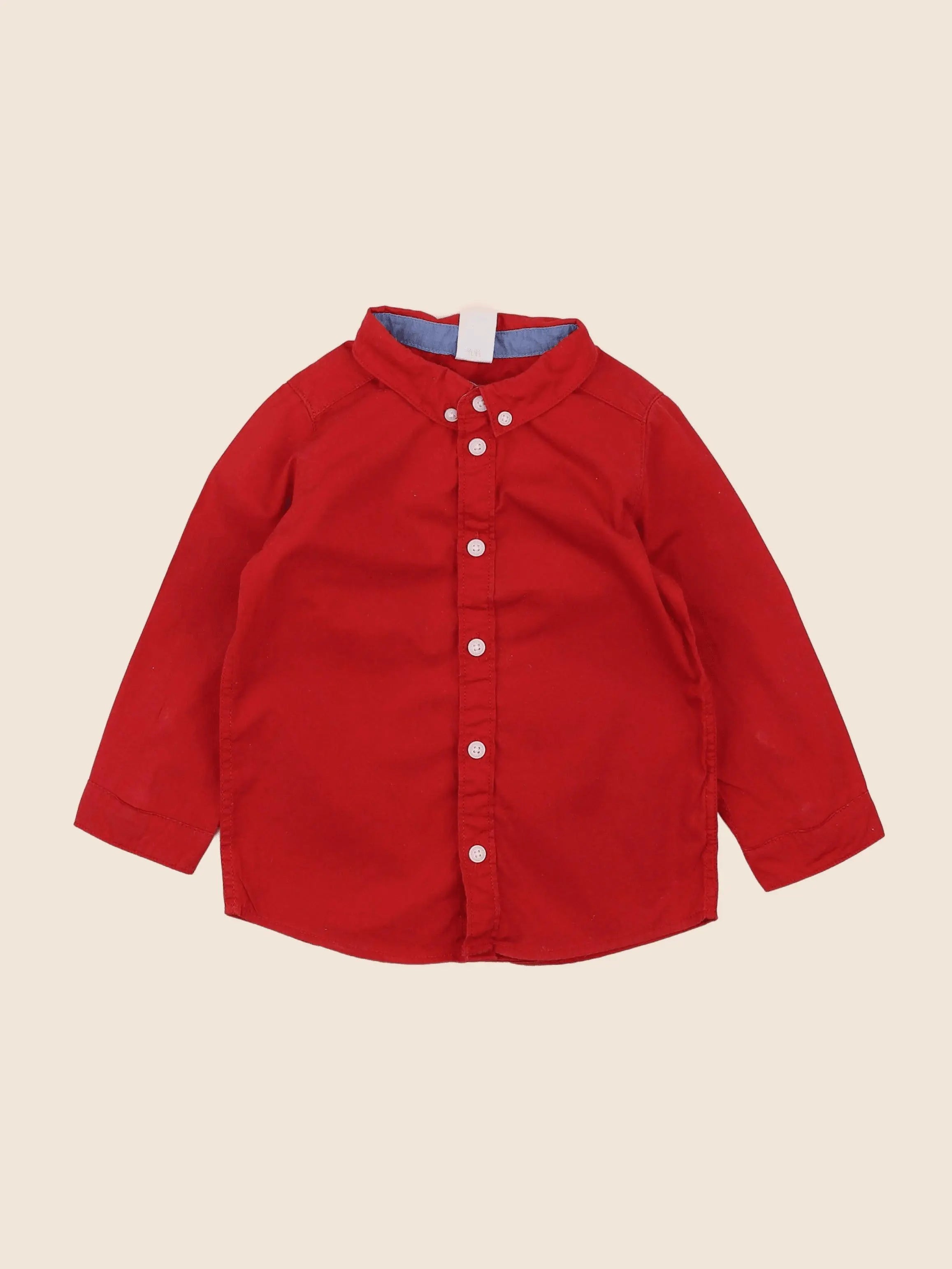 H&M - chemise rouge - 12/18 mois
