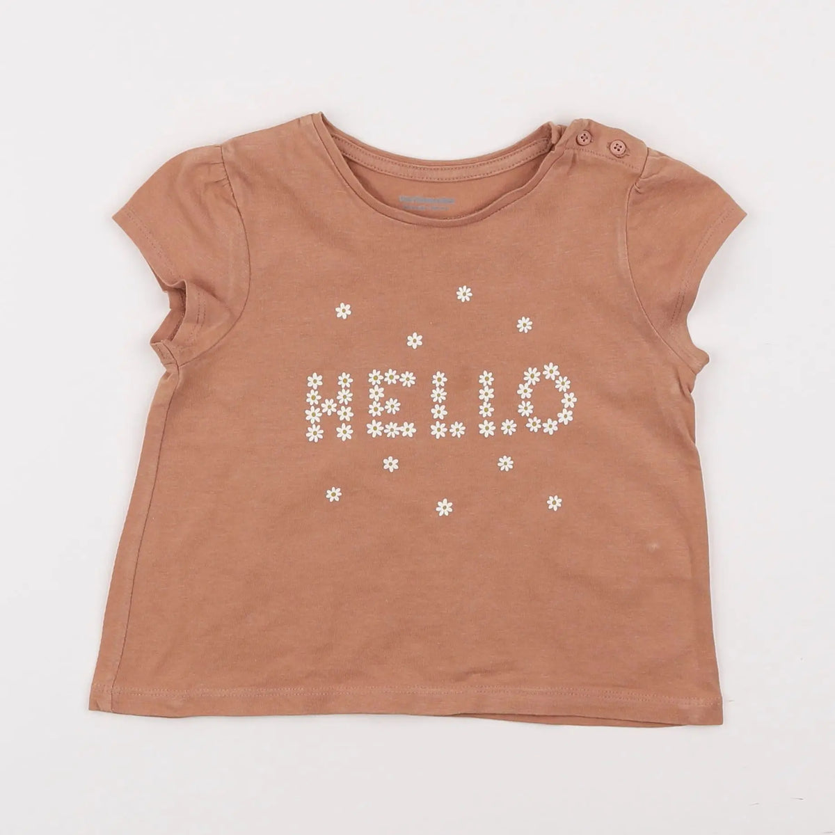 Vertbaudet - tee-shirt marron - 2 ans