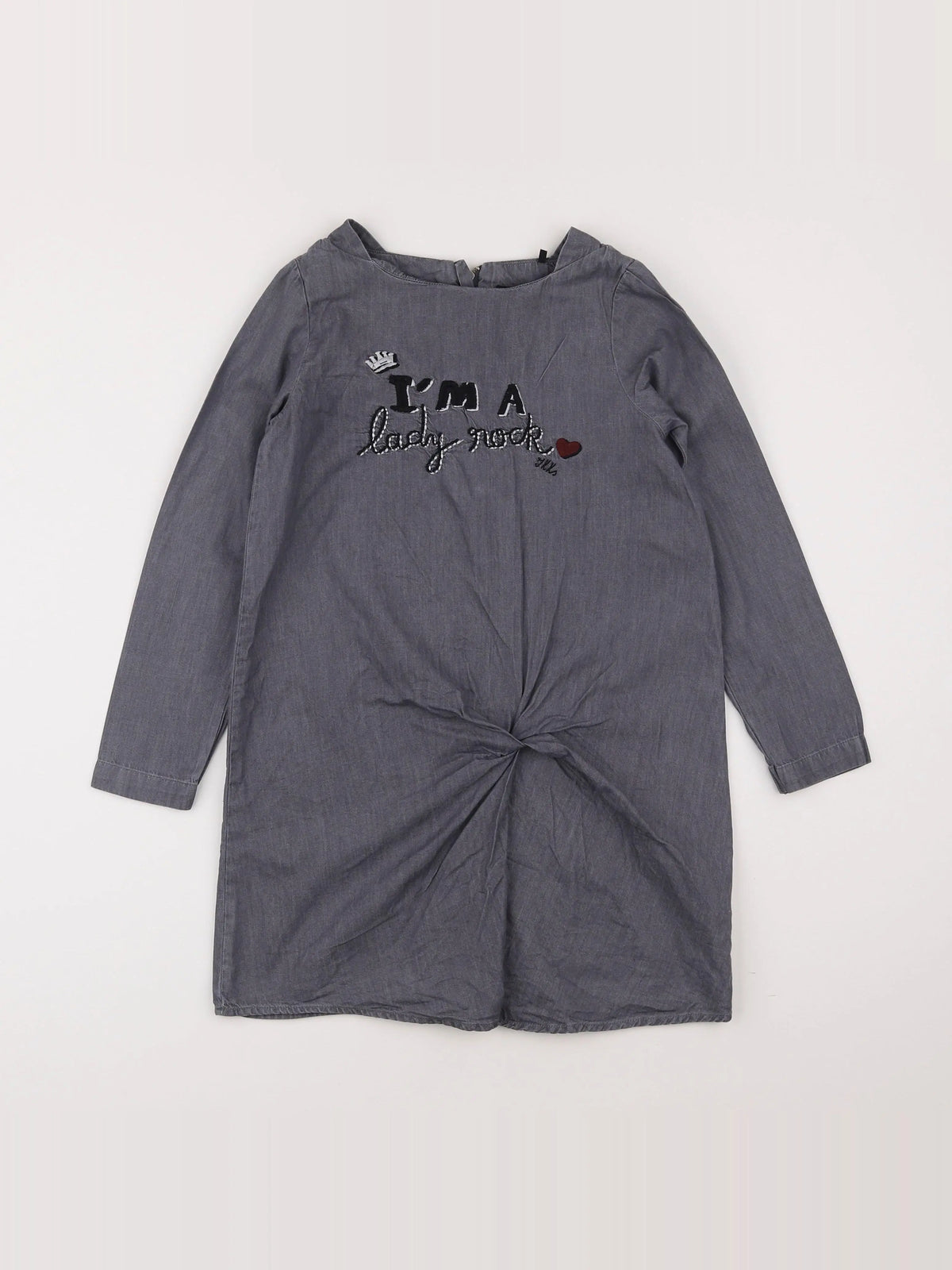 IKKS - robe gris - 8 ans