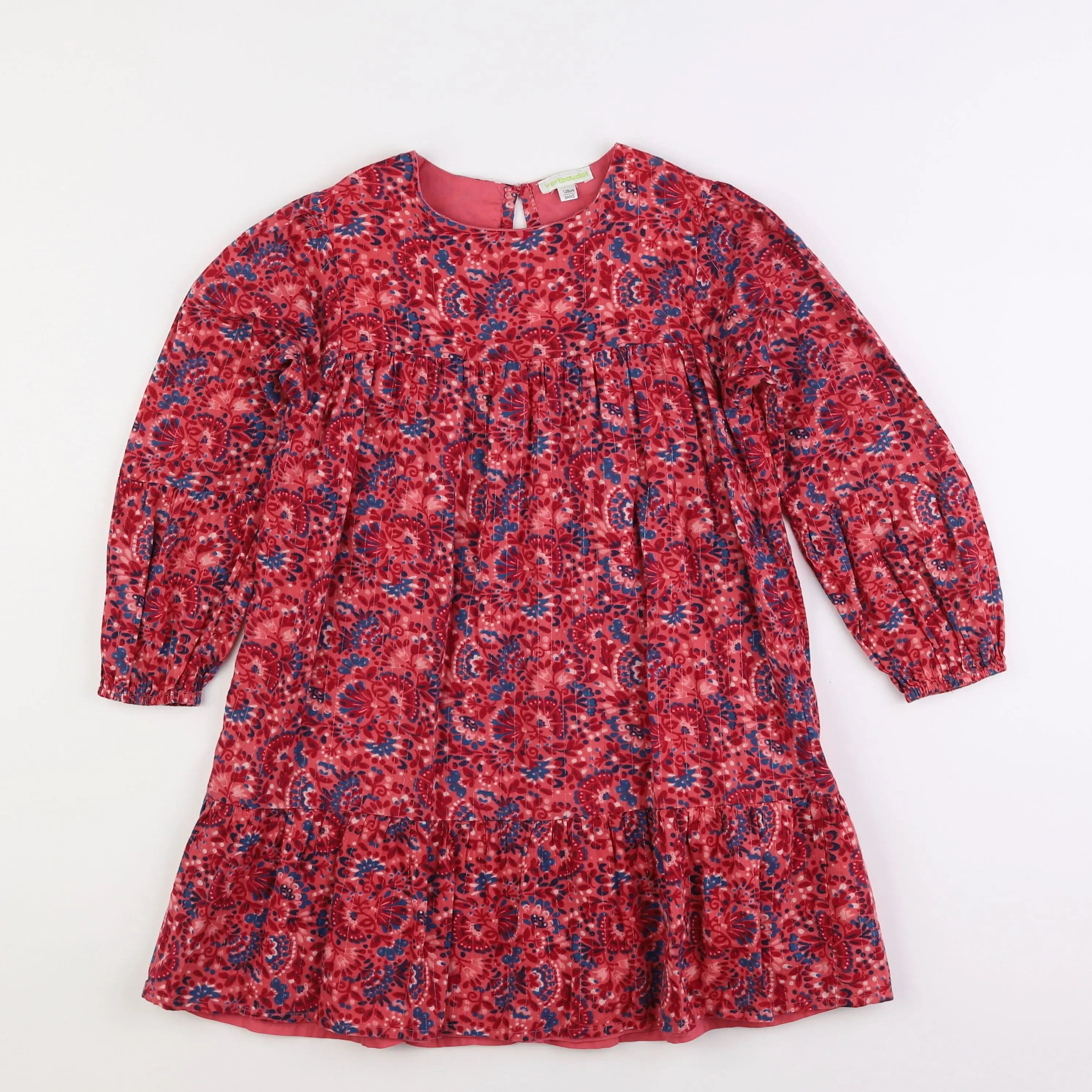 Vertbaudet - robe rose, rouge - 8 ans