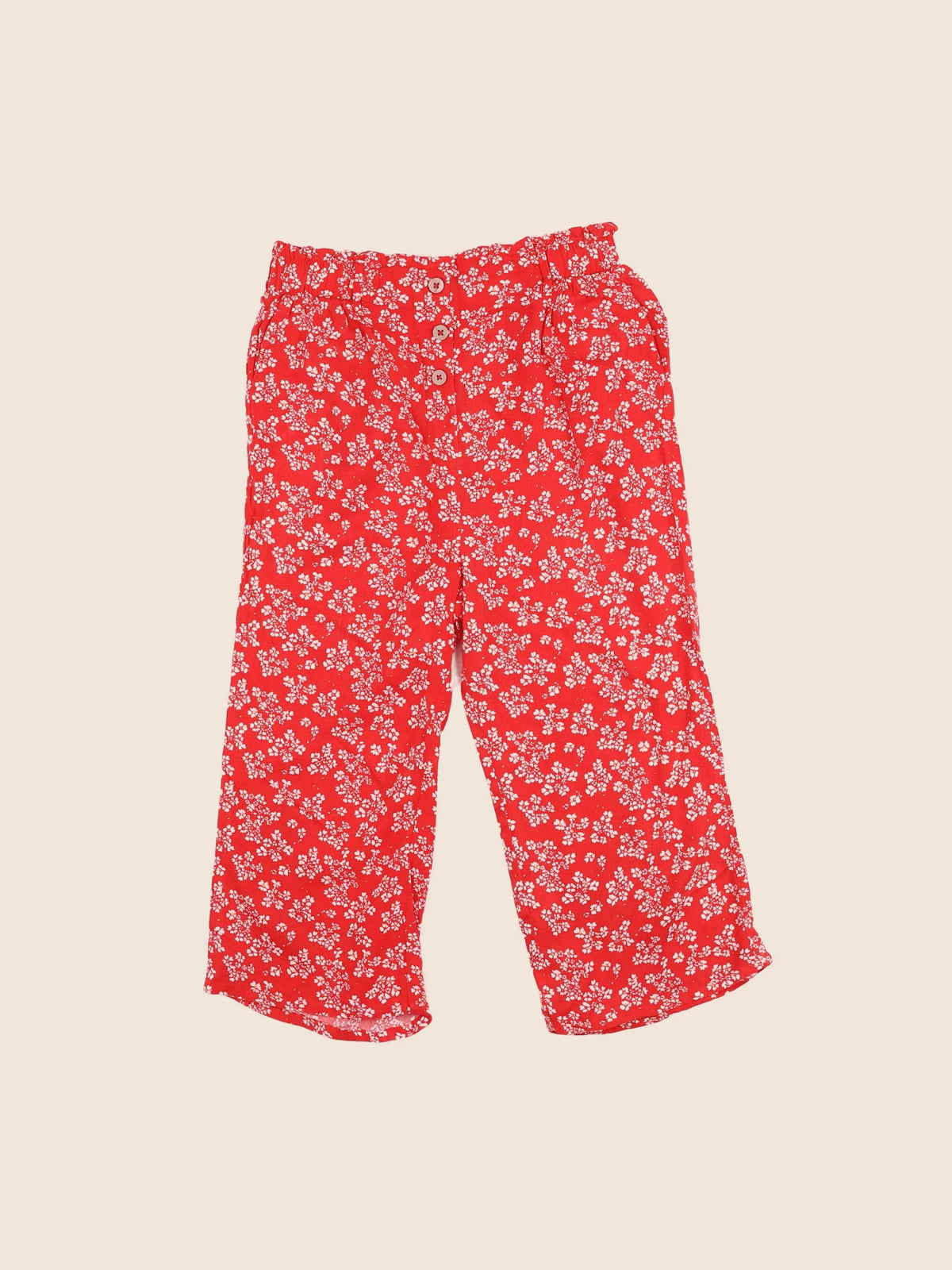 Vertbaudet - pantalon rouge - 10 ans