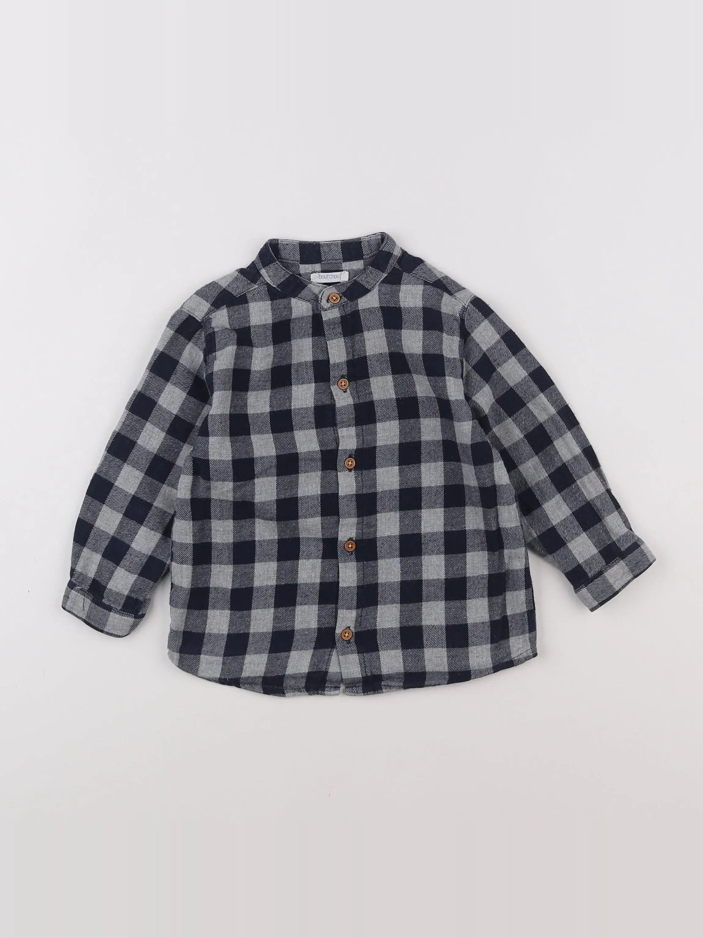 Boutchou - chemise bleu - 18 mois