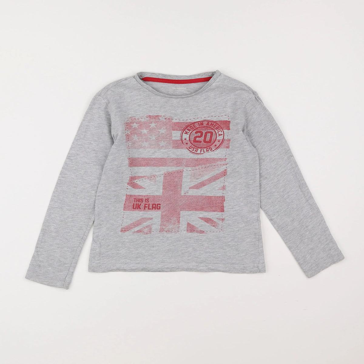 Vertbaudet - tee-shirt gris - 8 ans