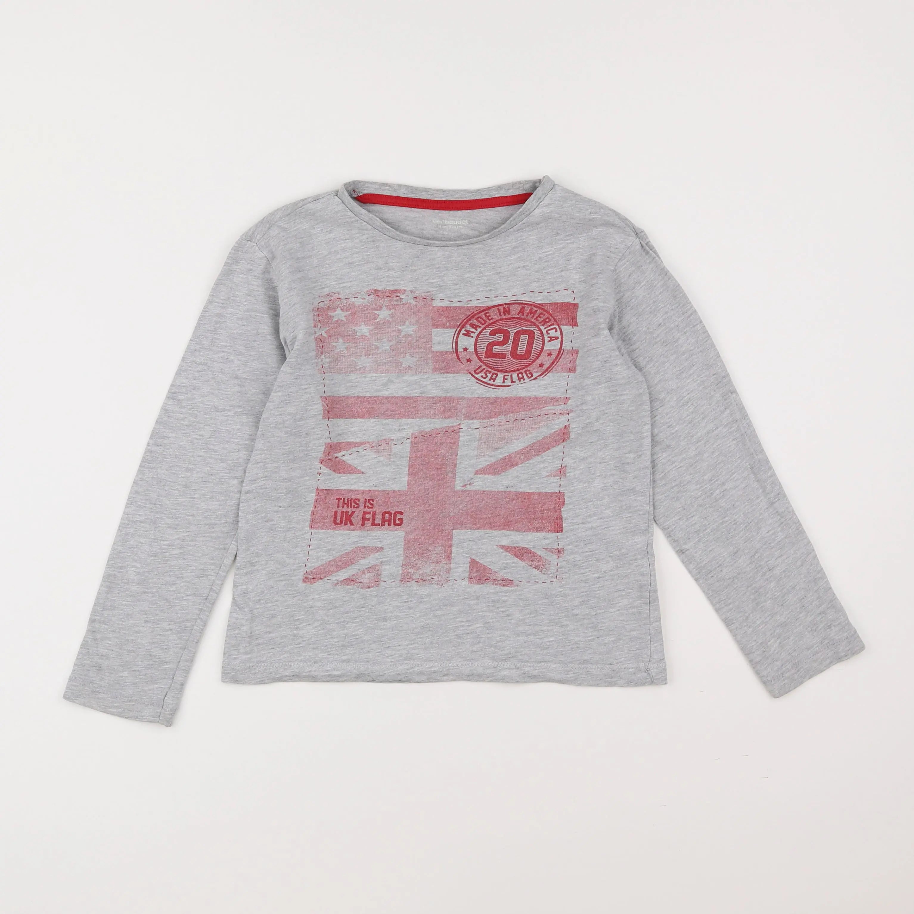 Vertbaudet - tee-shirt gris - 8 ans