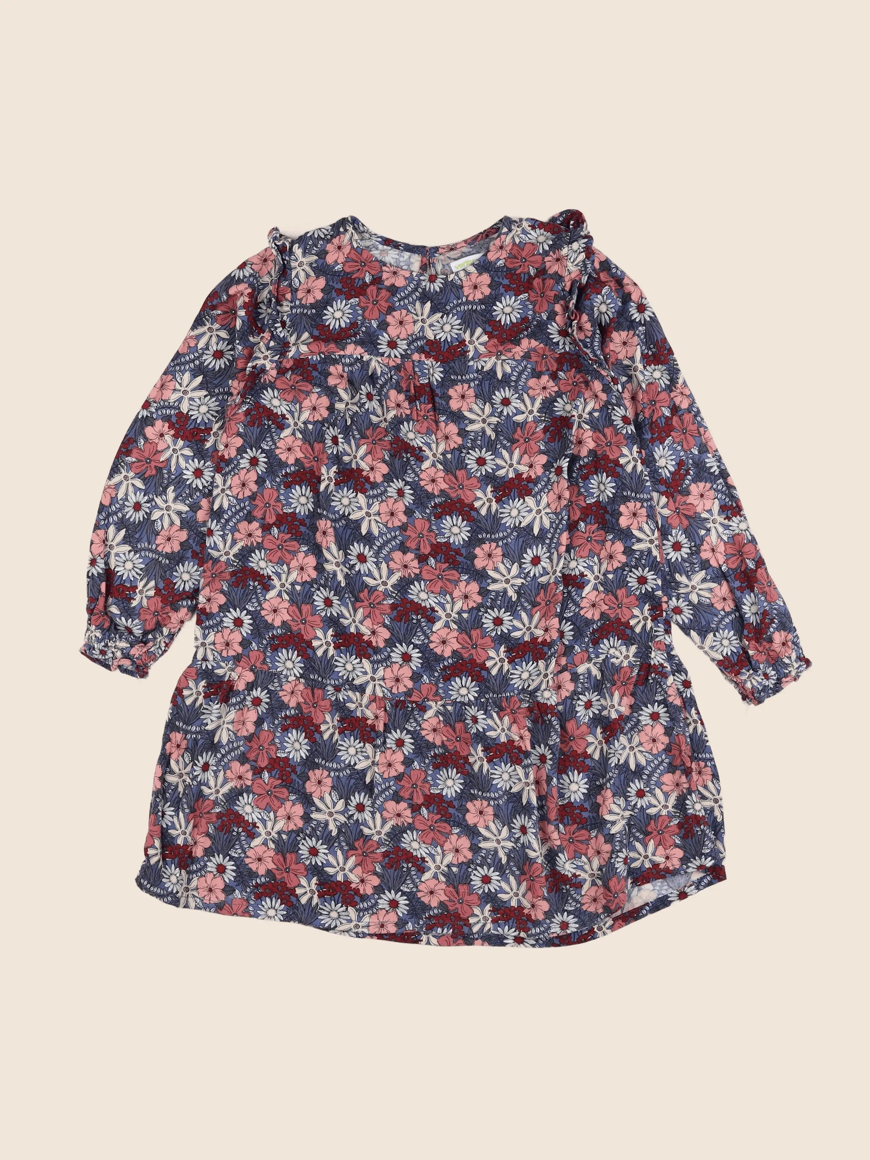 Vertbaudet - robe rose, bleu - 8 ans