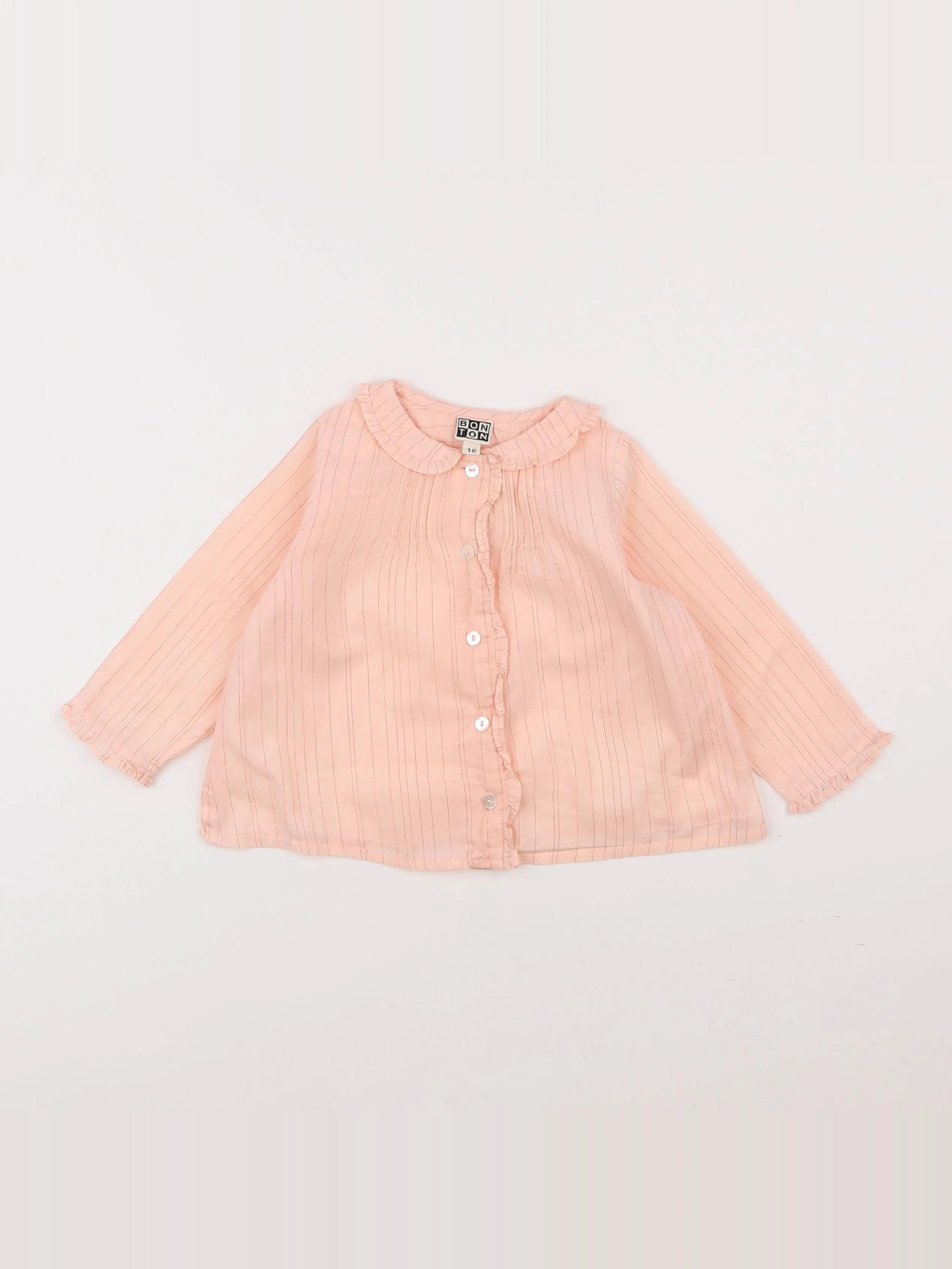 Bonton - blouse rose - 18 mois