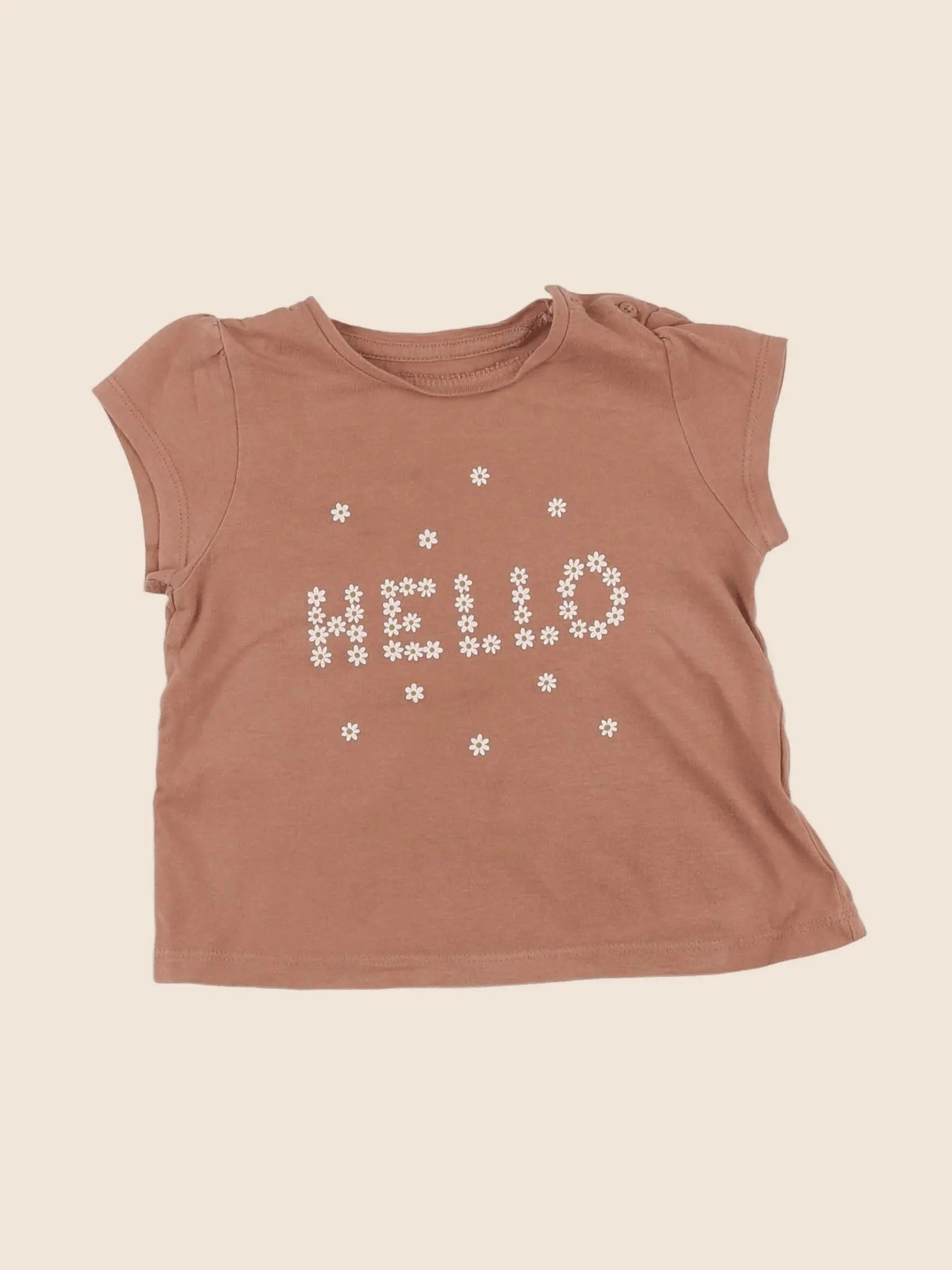 Vertbaudet - tee-shirt marron - 18 mois