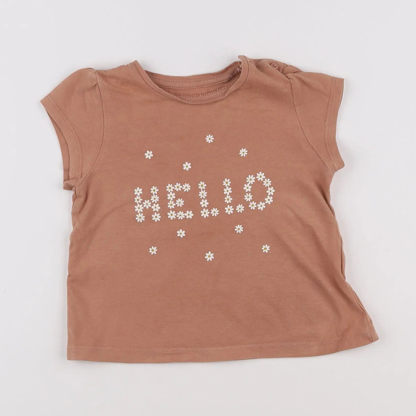 Vertbaudet - tee-shirt marron - 18 mois