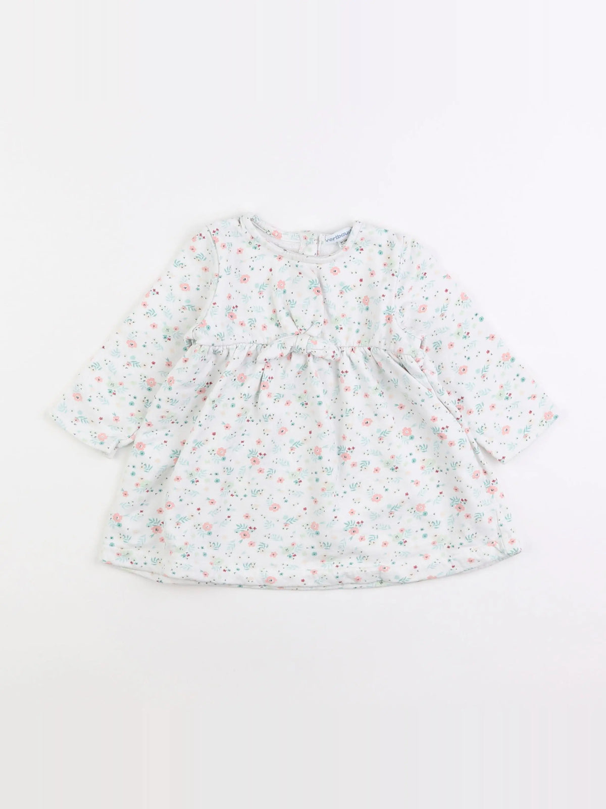 Vertbaudet - robe blanc, vert - 18 mois