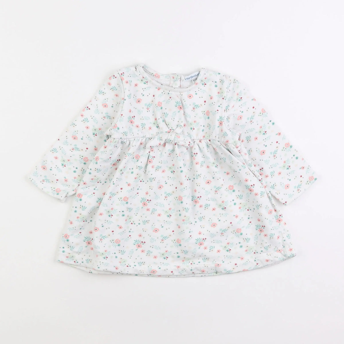 Vertbaudet - robe blanc, vert - 18 mois
