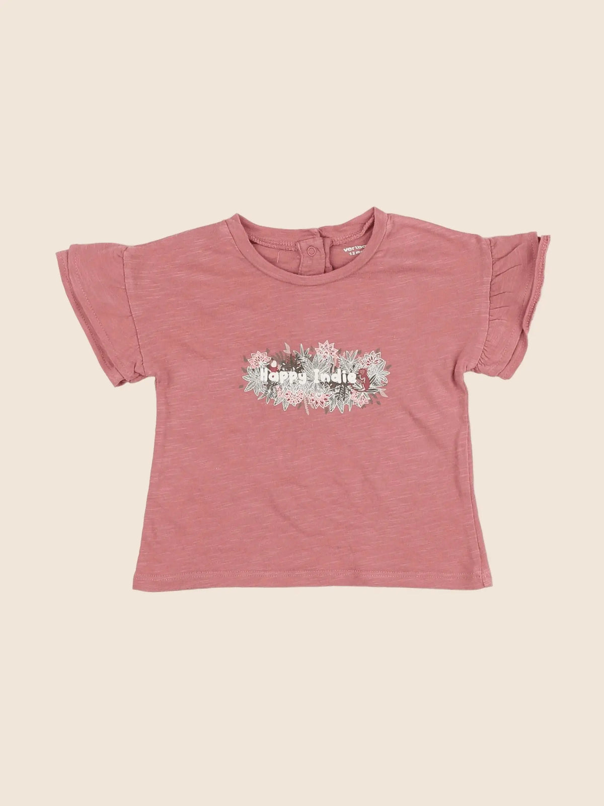 Vertbaudet - tee-shirt rose - 12 mois
