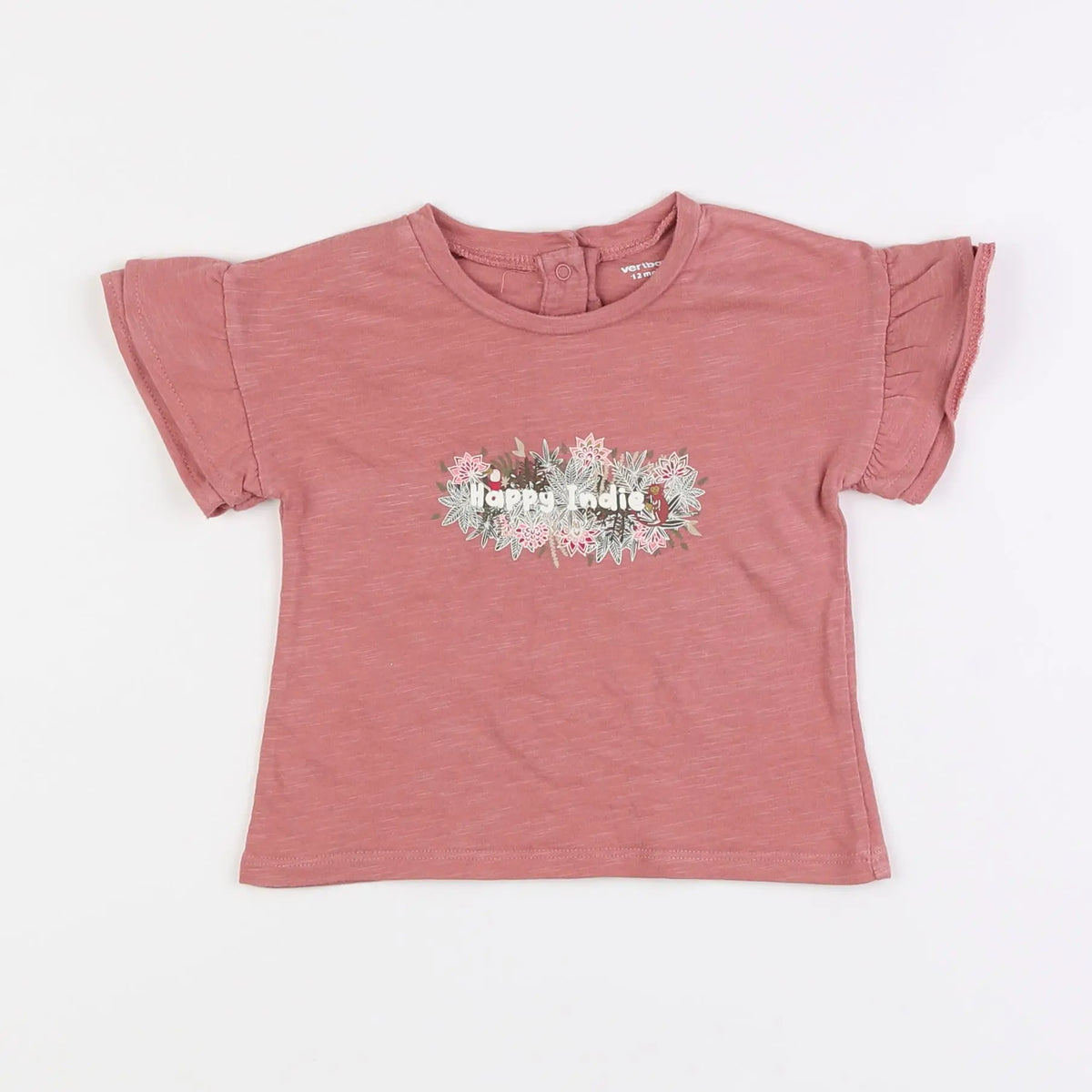 Vertbaudet - tee-shirt rose - 12 mois