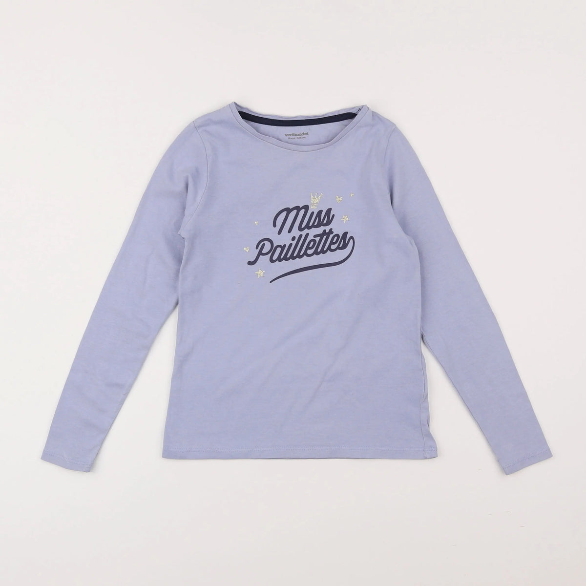 Vertbaudet - tee-shirt bleu - 8 ans
