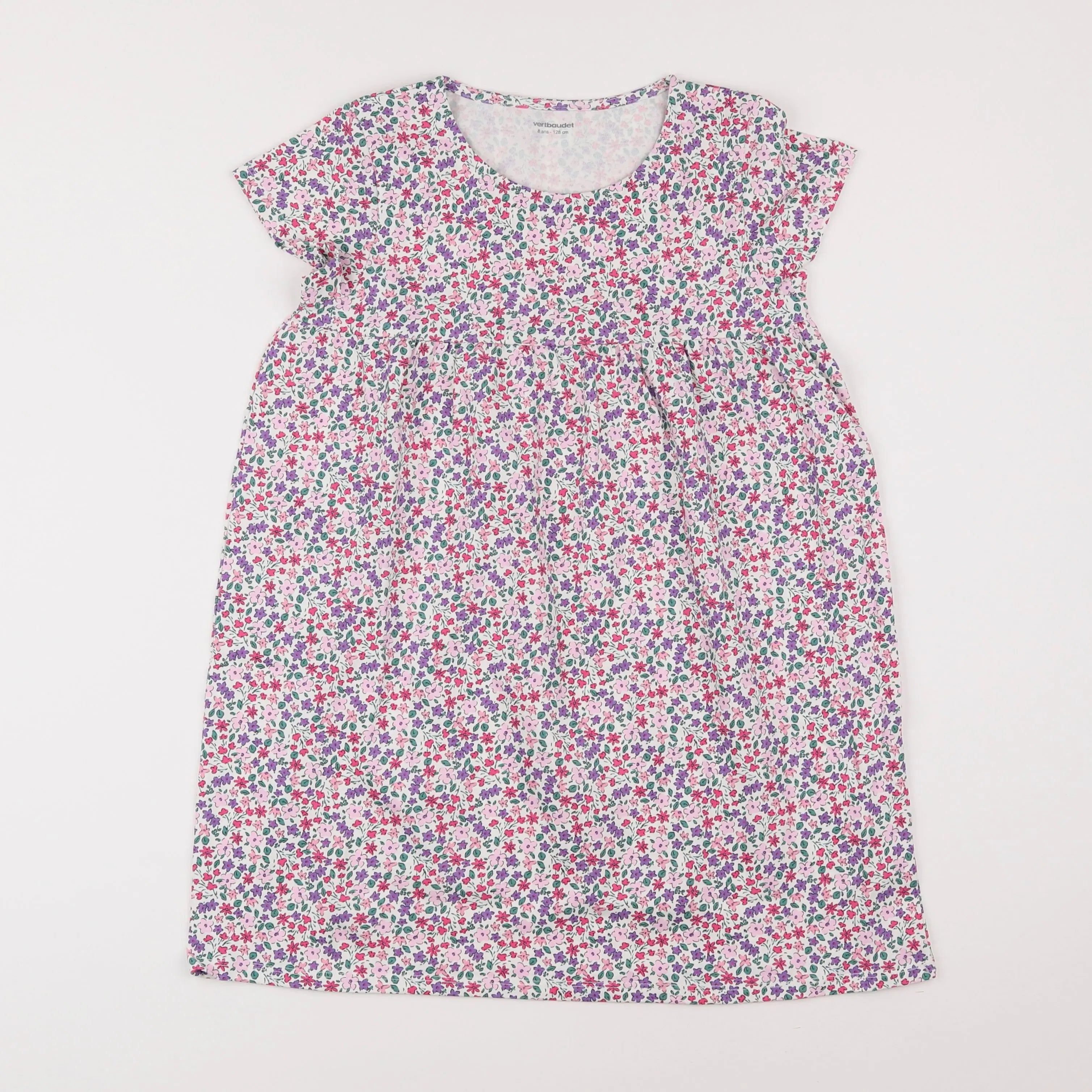 Vertbaudet - robe violet - 8 ans