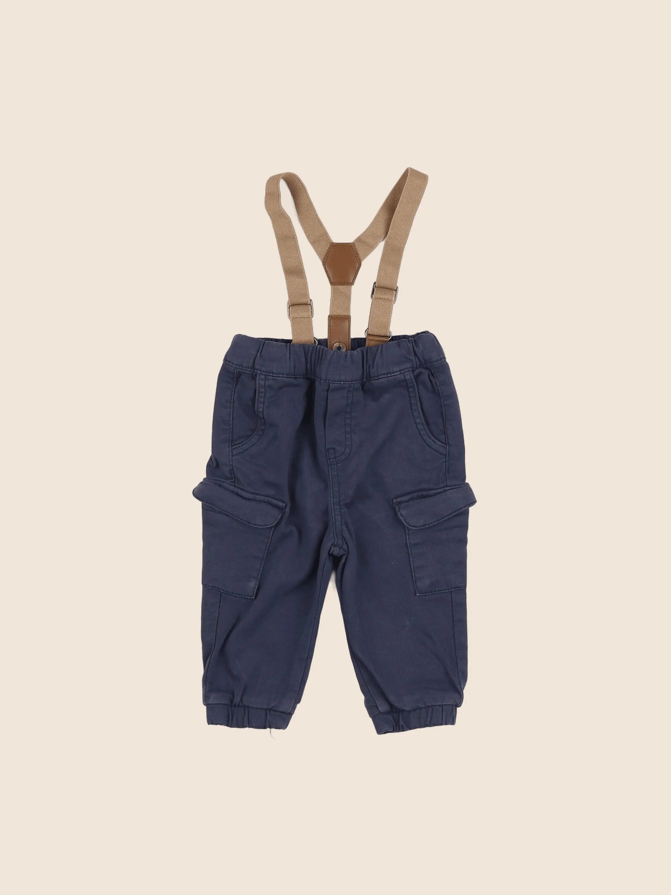 Vertbaudet - pantalon bleu - 6 mois