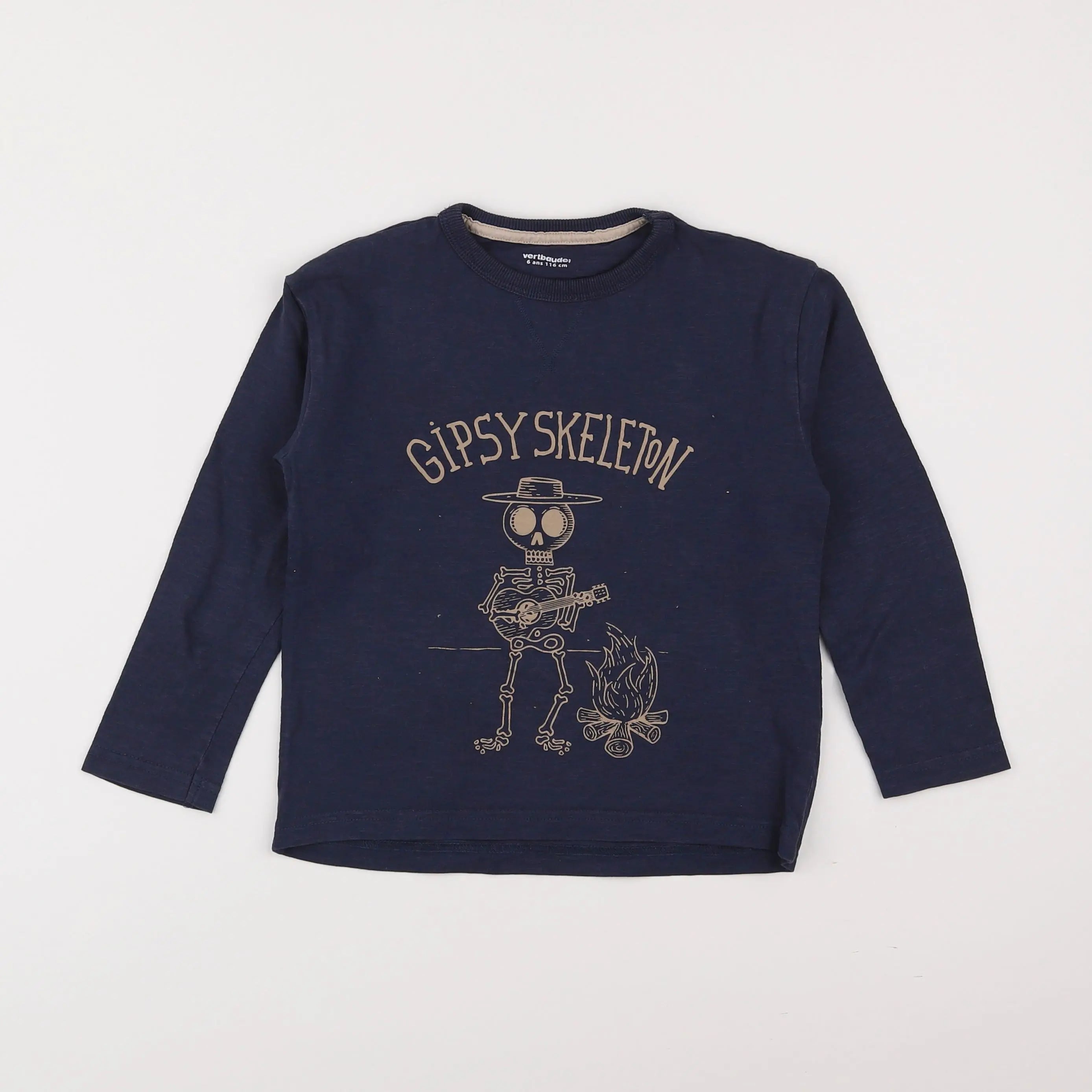 Vertbaudet - tee-shirt bleu - 6 ans