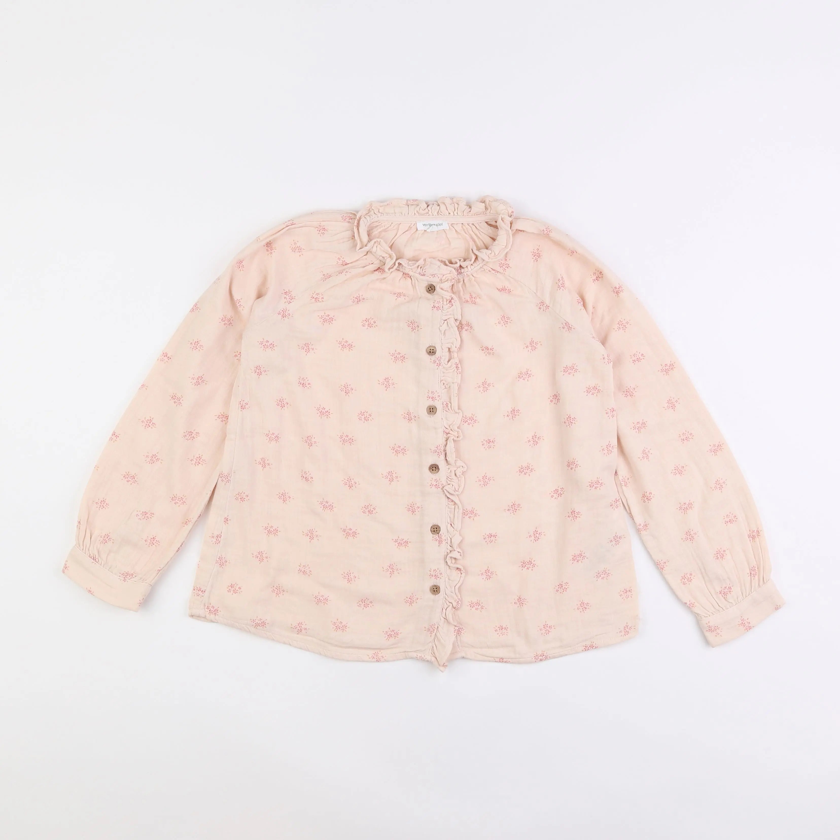 Vertbaudet - chemise rose - 8 ans