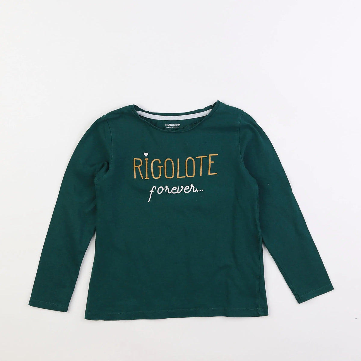 Vertbaudet - tee-shirt vert - 6 ans