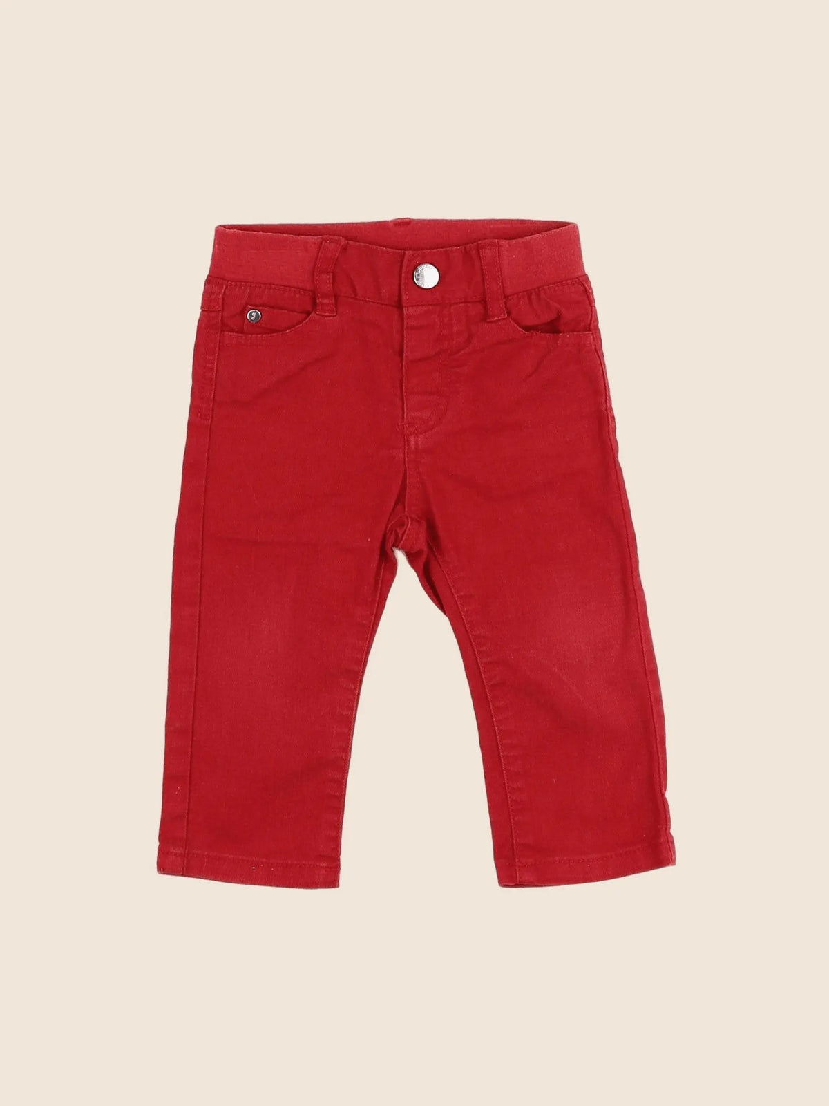 Jacadi - jean rouge - 12 mois