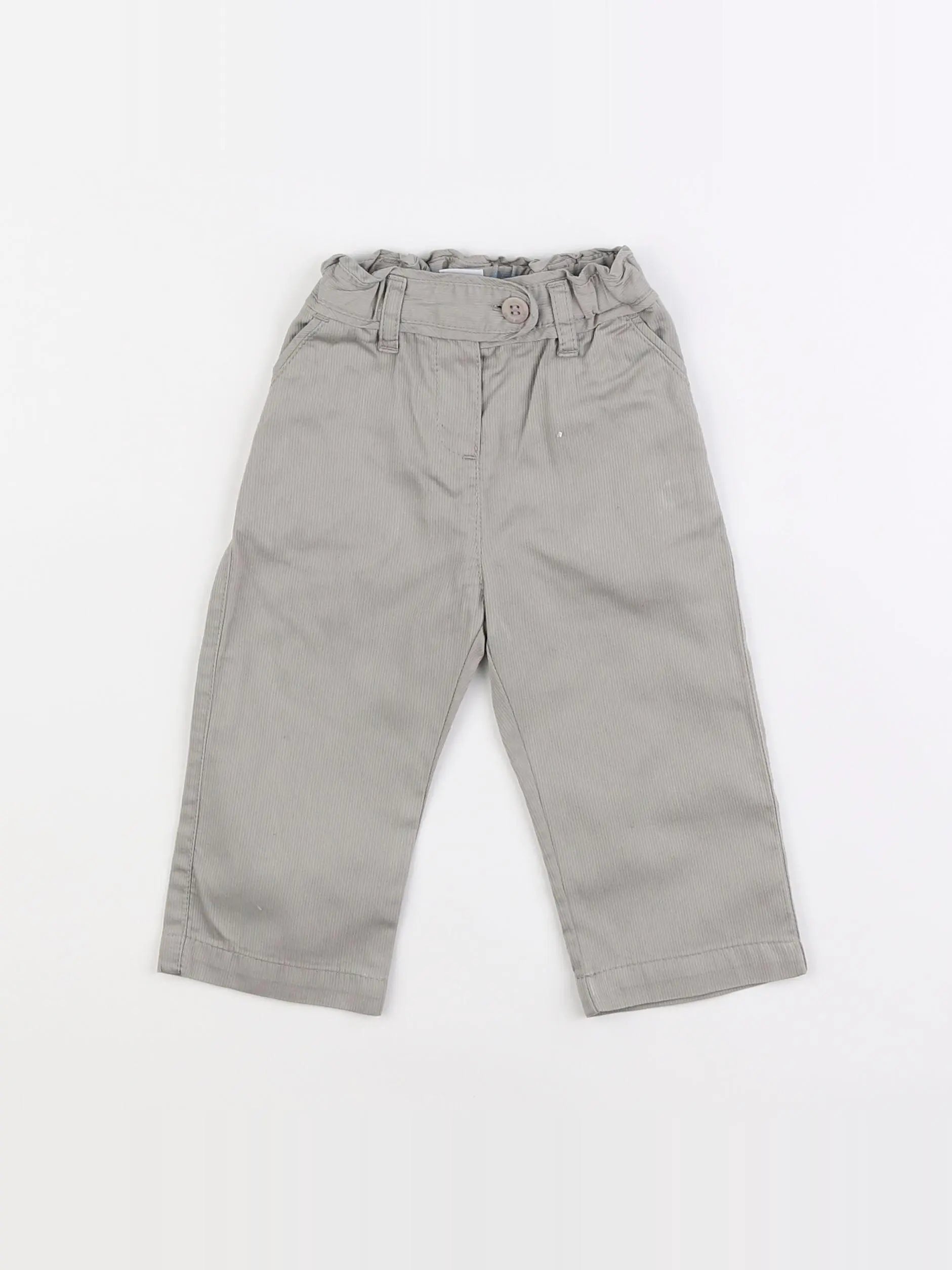 Petit Bateau - pantalon gris - 12 mois