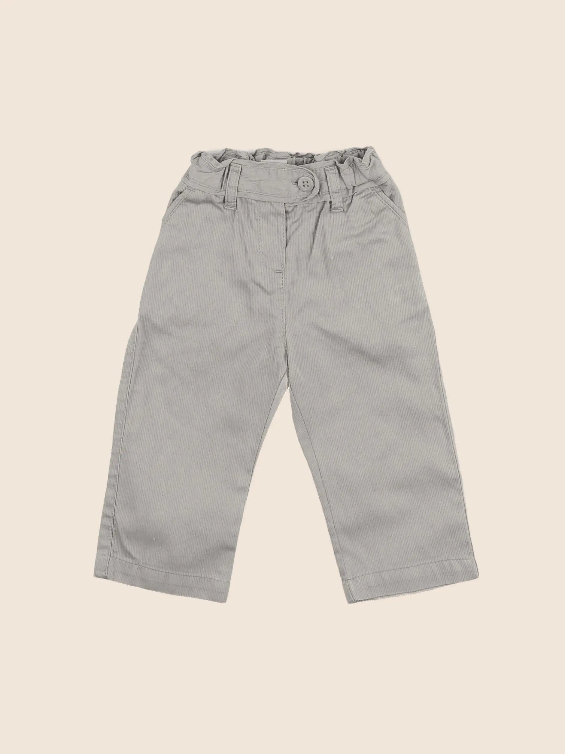 Petit Bateau - pantalon gris - 12 mois