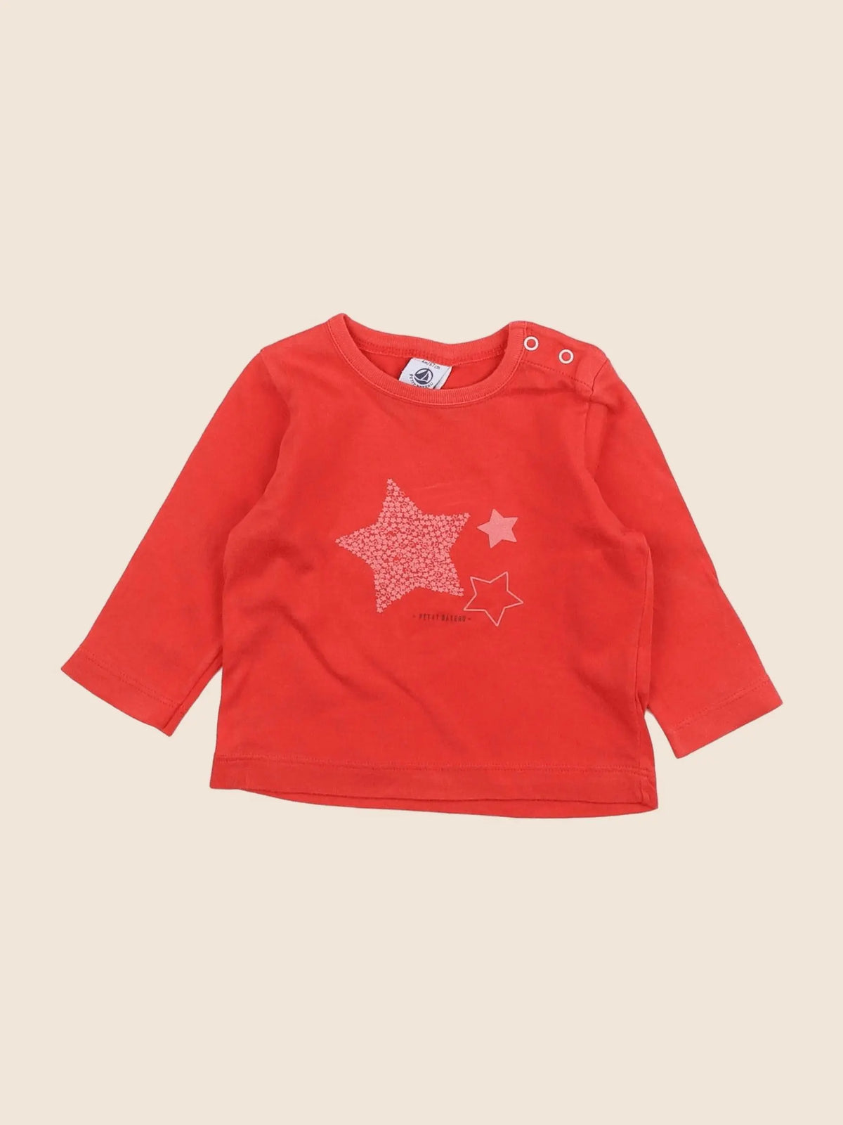 Petit Bateau - tee-shirt rouge - 6 mois